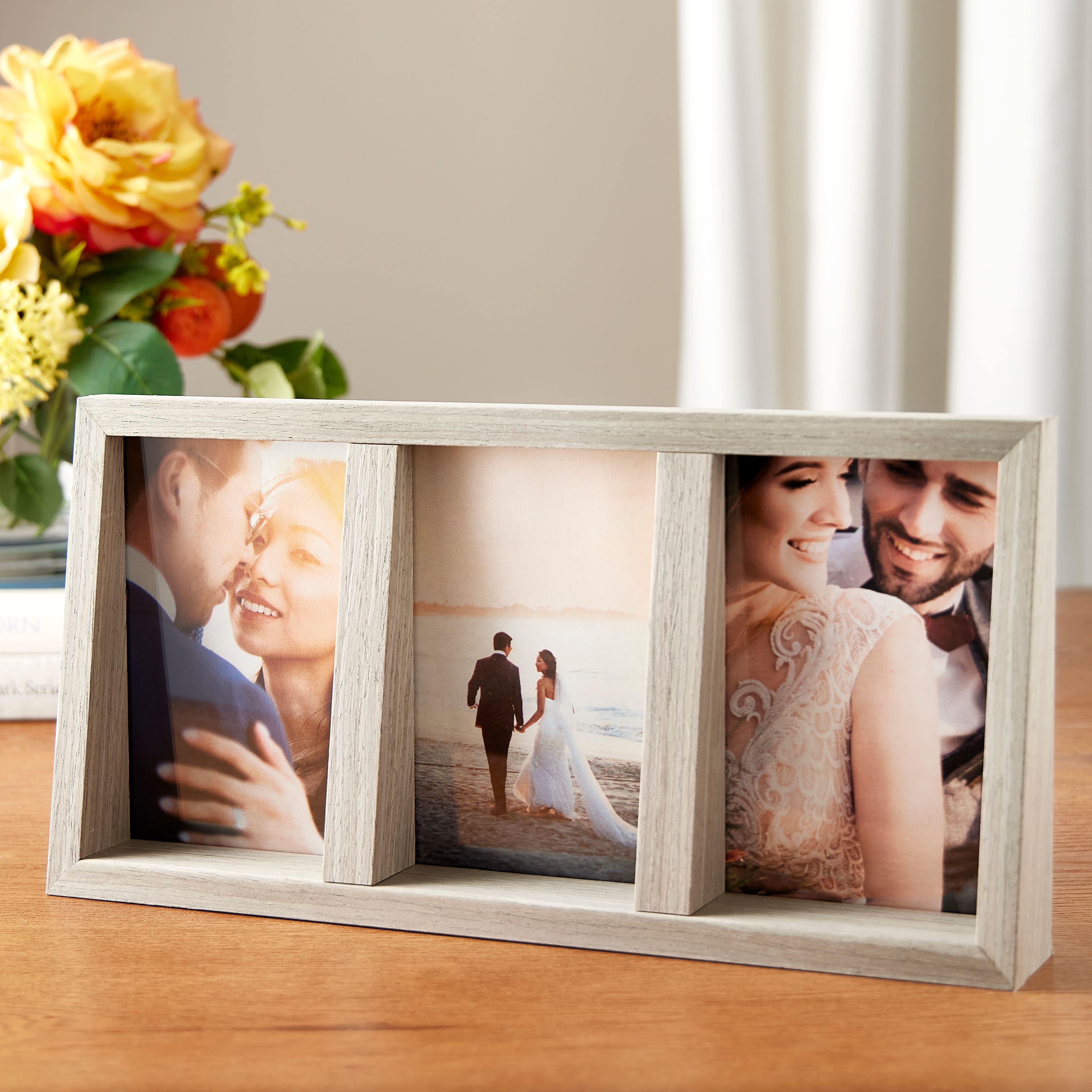 12 Pack: 3 Opening Gray Angled 4" x 6" Collage Frame, Expressions™ by Studio Décor®