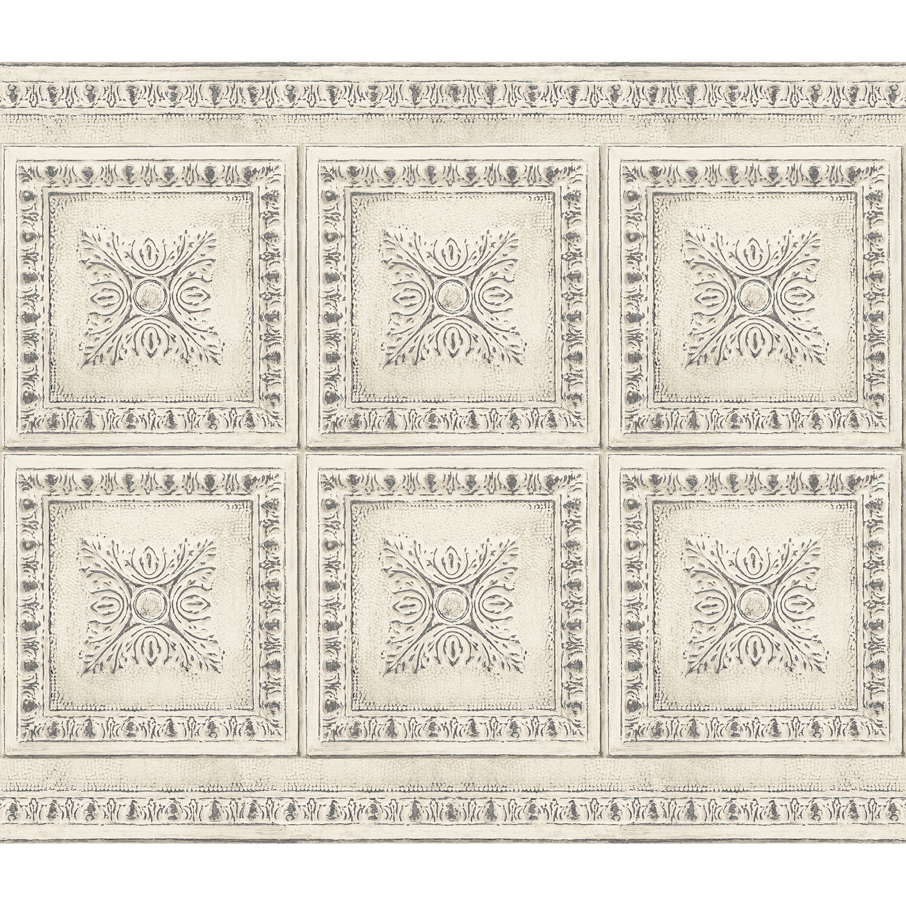 Brewster Cream Vintage Tin Peel & Stick Backsplash