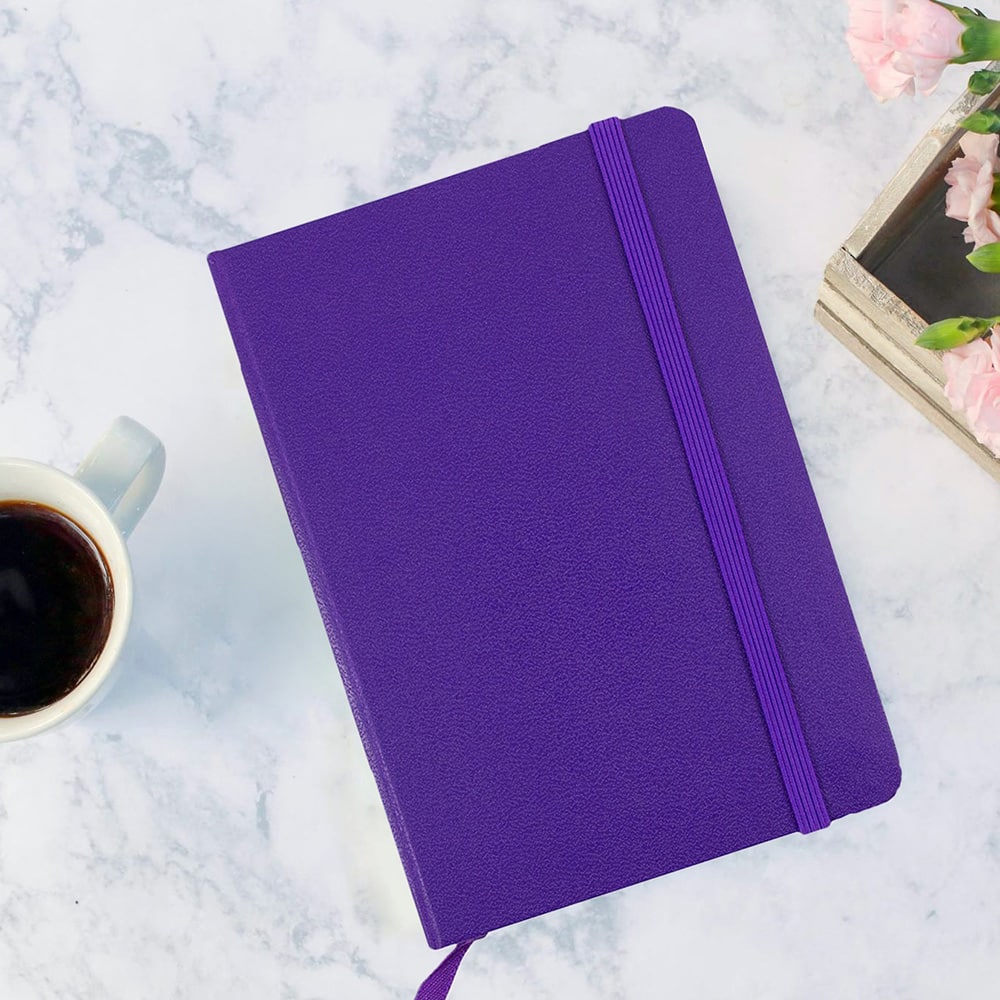 JAM Paper Large Hardcover Notebook with Elastic Band