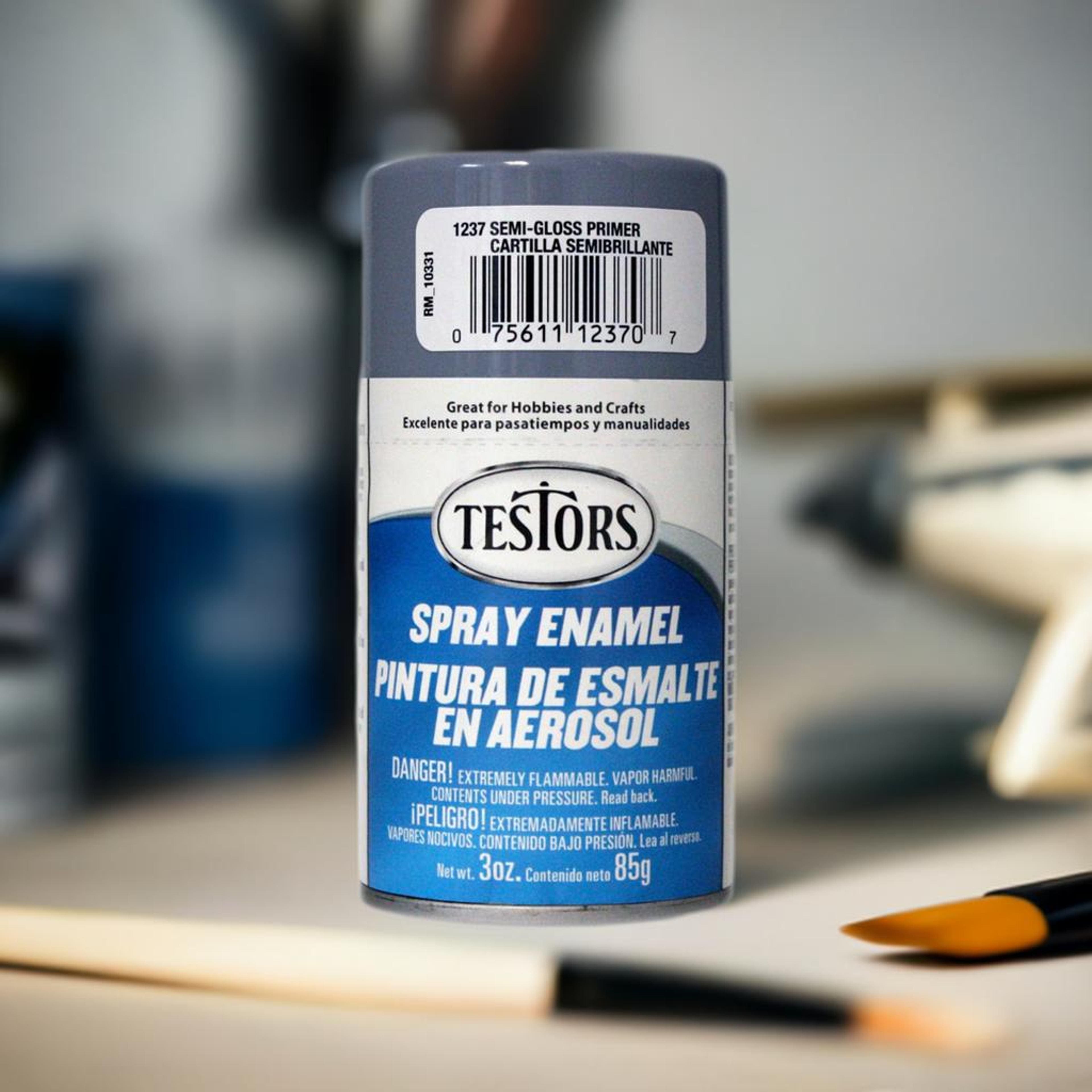 Testors&#xAE; Enamel Primer, Semi-Gloss Gray