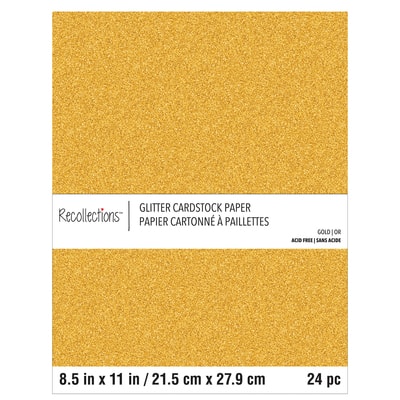 12 Packs: 24 Ct. (288 Total) Red Glitter 8.5 inch x 11 inch Cardstock Paper by Recollections, Size: 8.5” x 11”