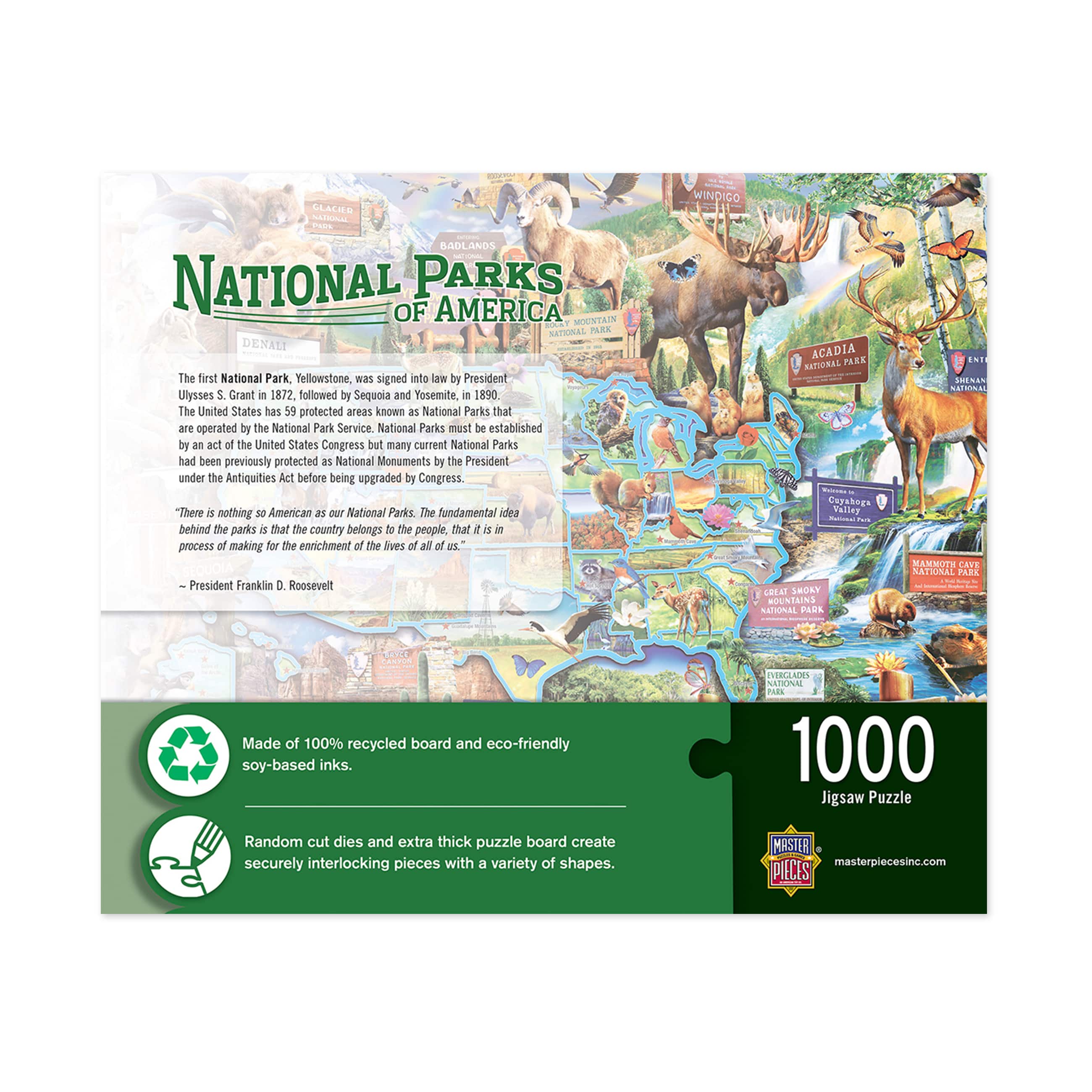 National Parks of America - Map Puzzle: 1000 Pcs