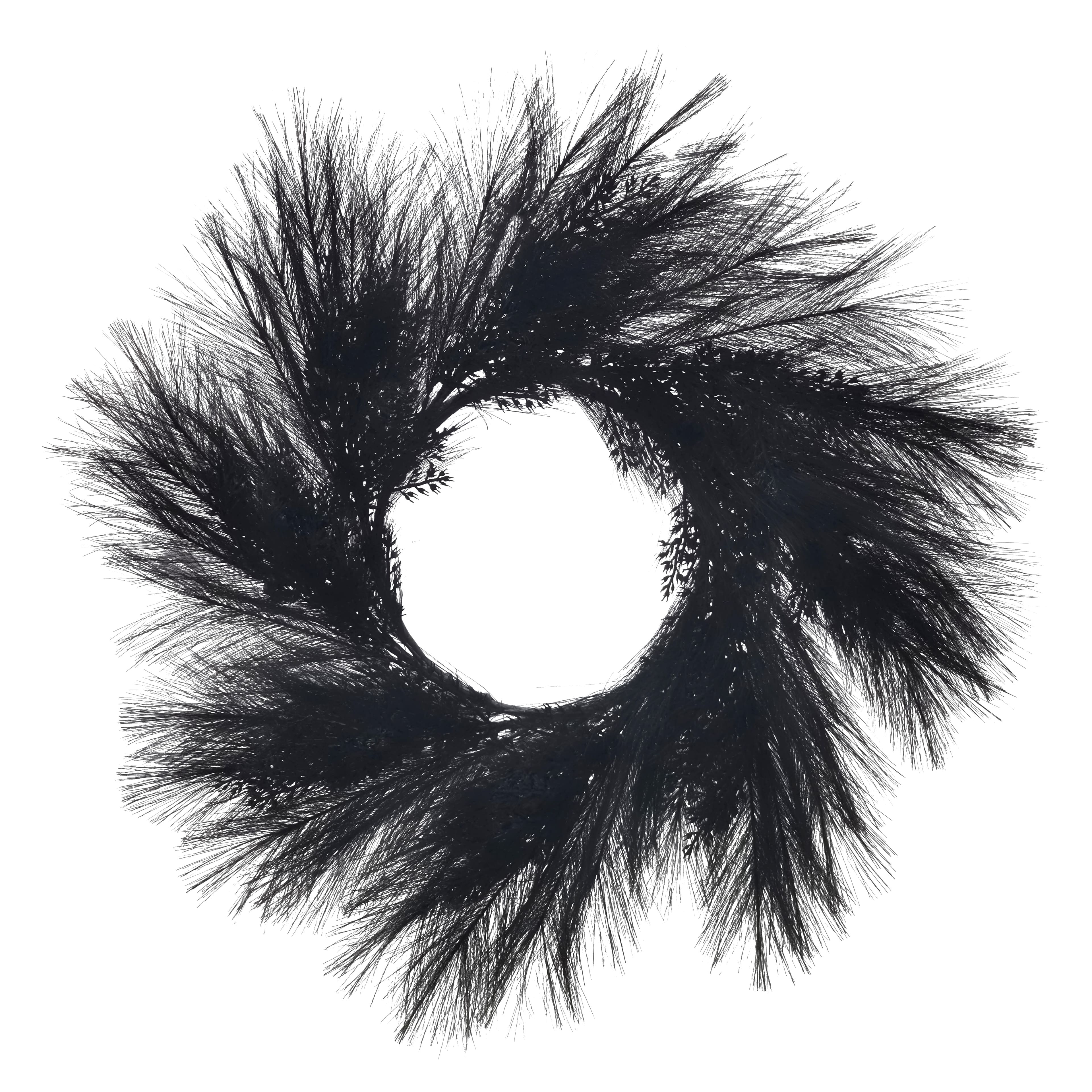 18&#x22; Black Pampas Wreath by Ashland&#xAE;