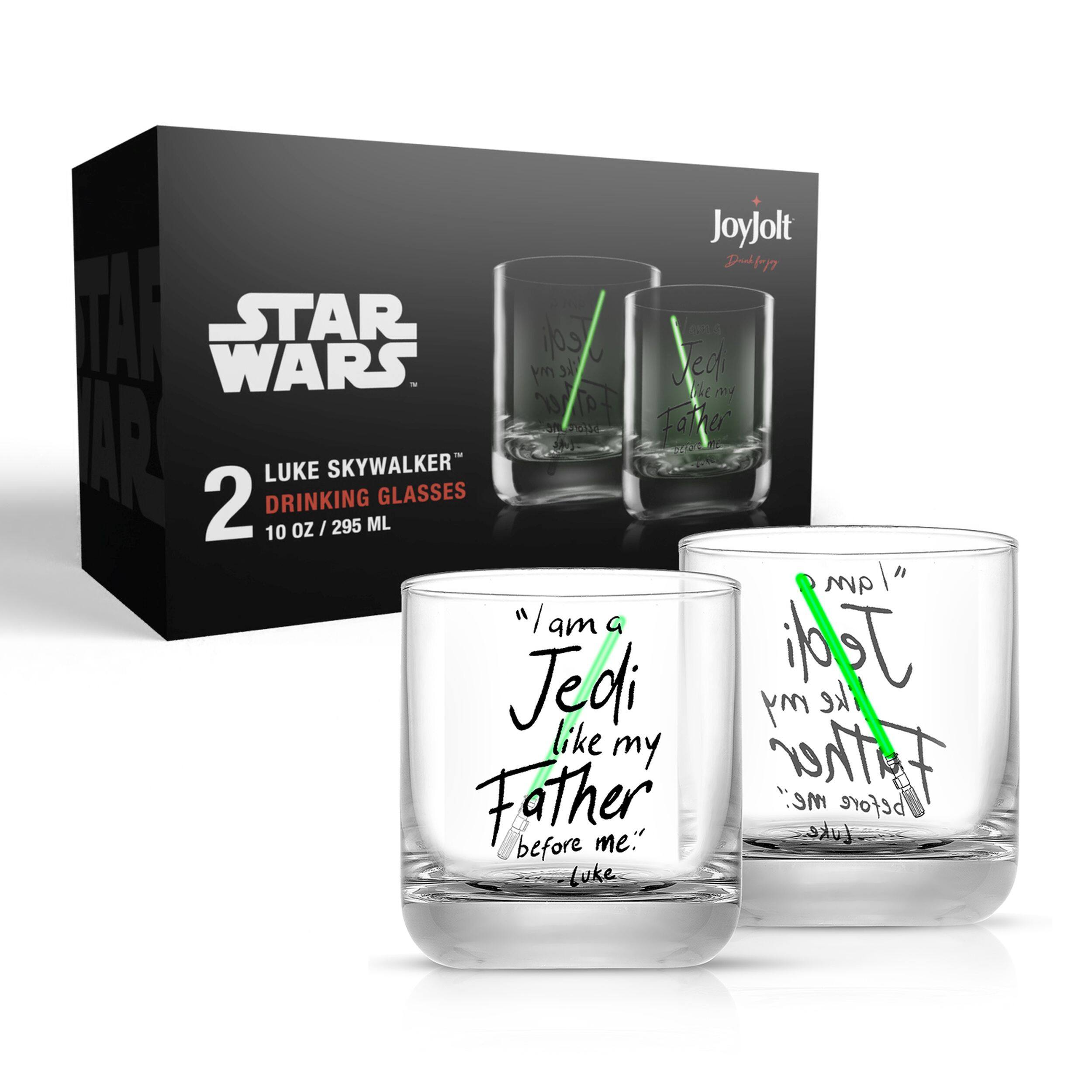 JoyJolt® Star Wars™ 10oz. New Hope Luke Skywalker Green Lightsaber Short Drinking  Glass, 2ct.