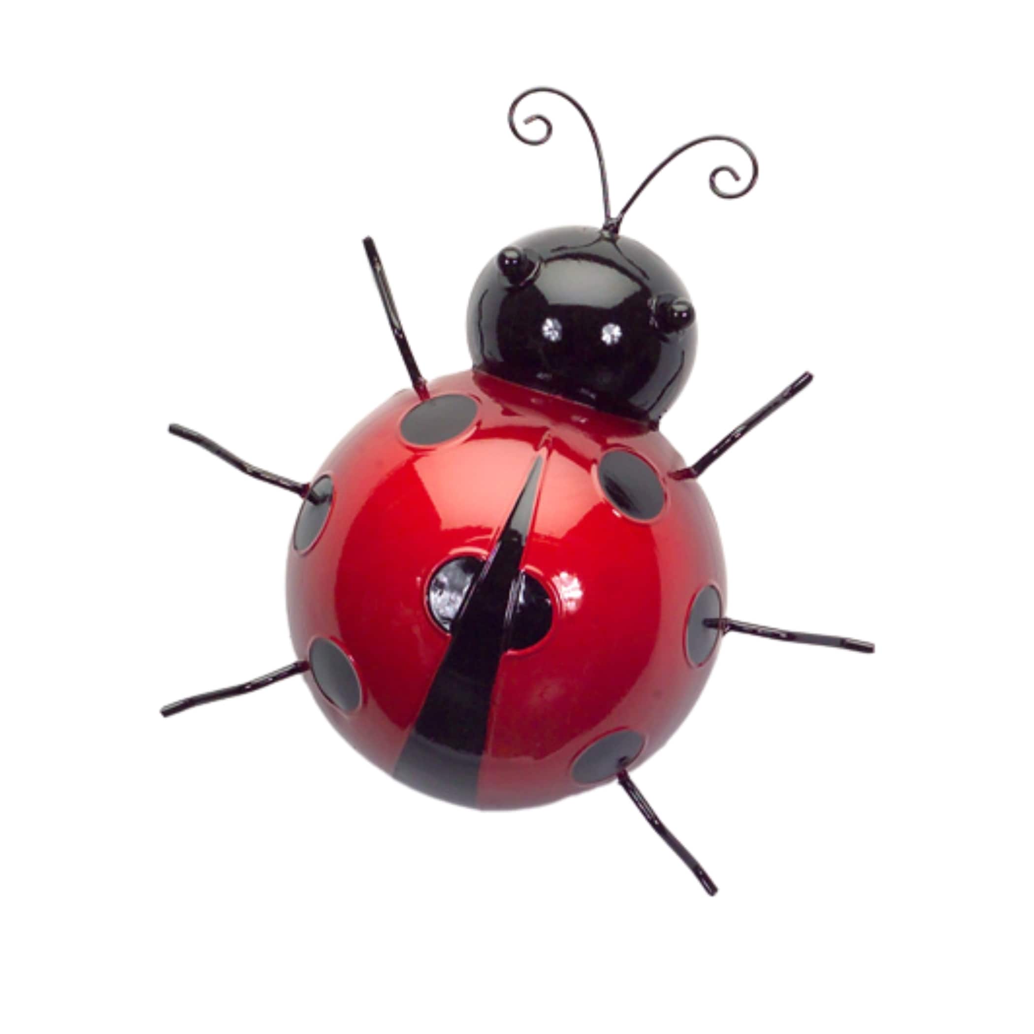 Metal Ladybug Garden Décor Set