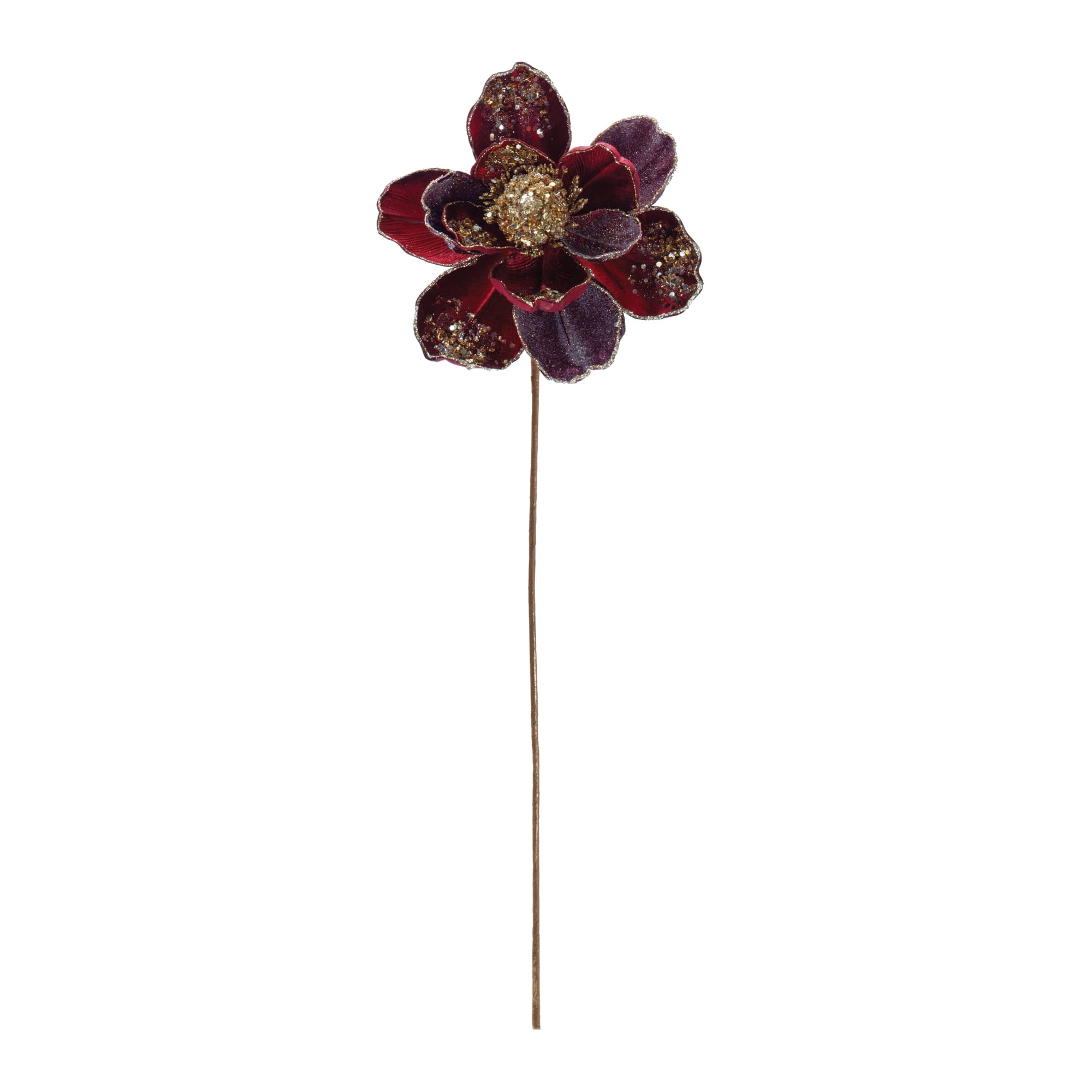 28&#x22; Beaded Velvet Magnolia Flower Stems, 2ct.