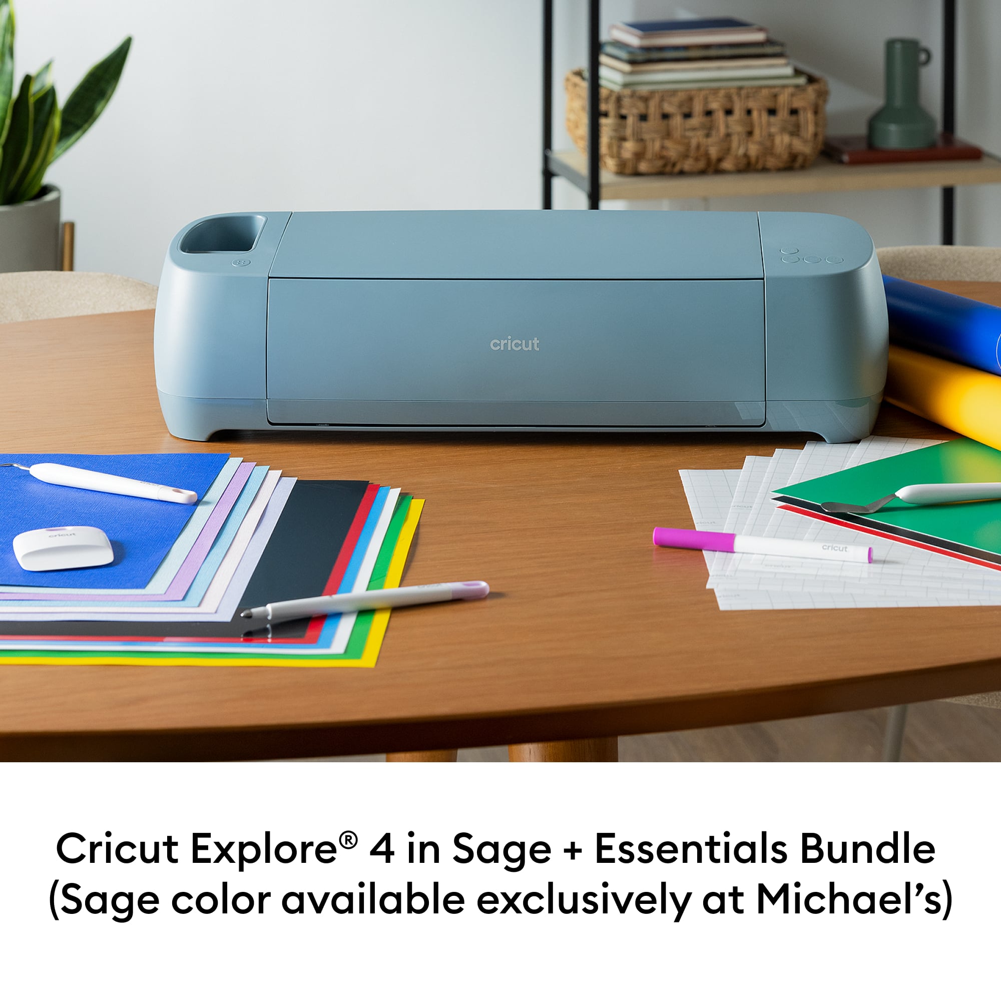 Ensemble machine de d&#xE9;coupe Explore 4 Cricut couleur sauge avec essentiels