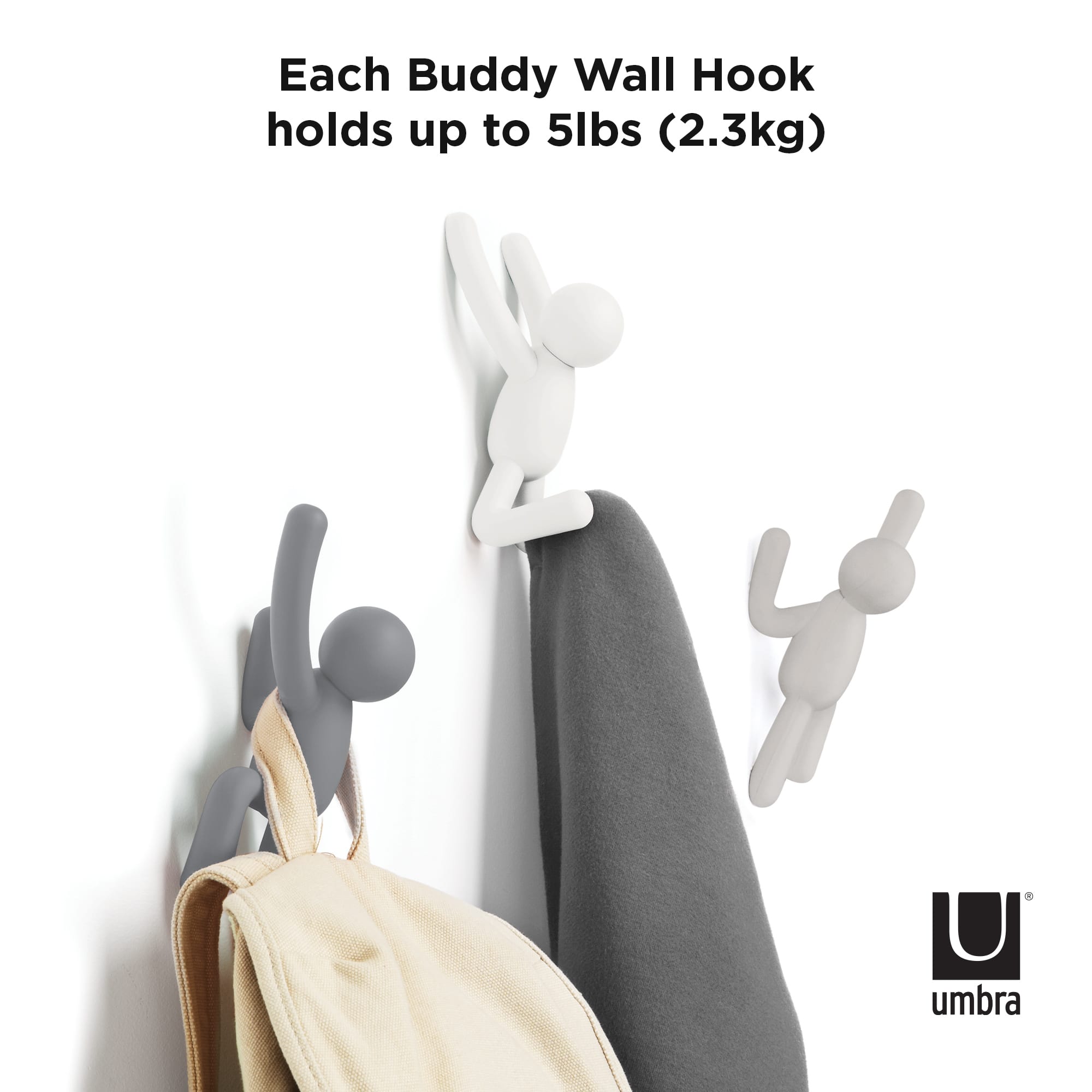 Buddy Wall Hooks, 3ct.