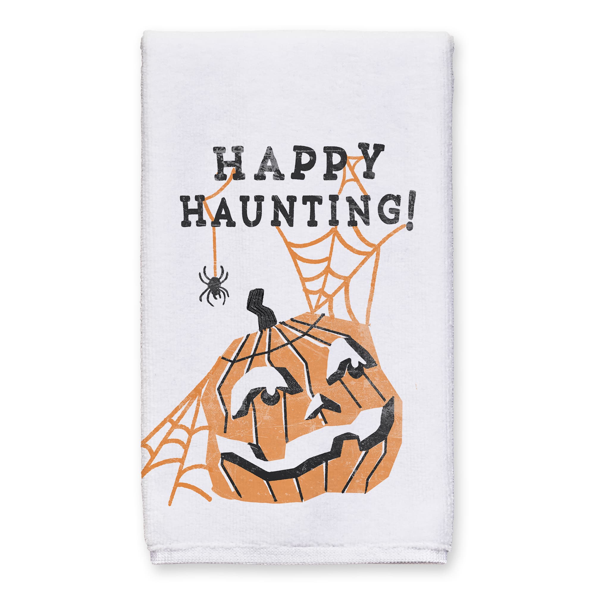 Mid Mod Pumpkin Happy Haunting Tea Towel Set