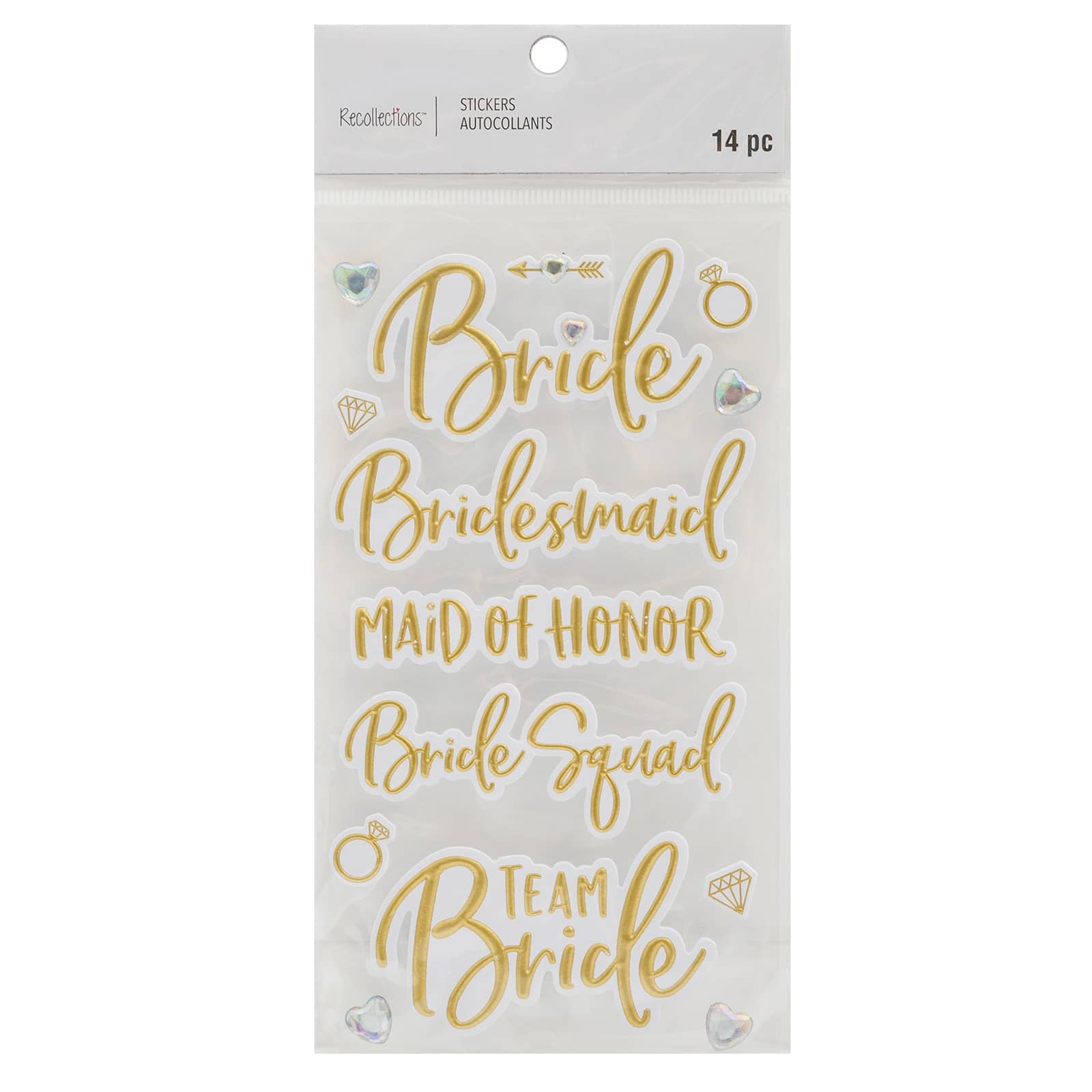 12 Pack: Bridal Party Wedding Dimensional Stickers by Recollections™