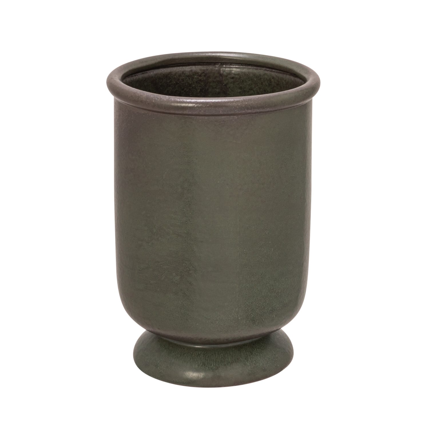 Hello Honey® 8.75" Green Reactive Glaze Round Stoneware Vase