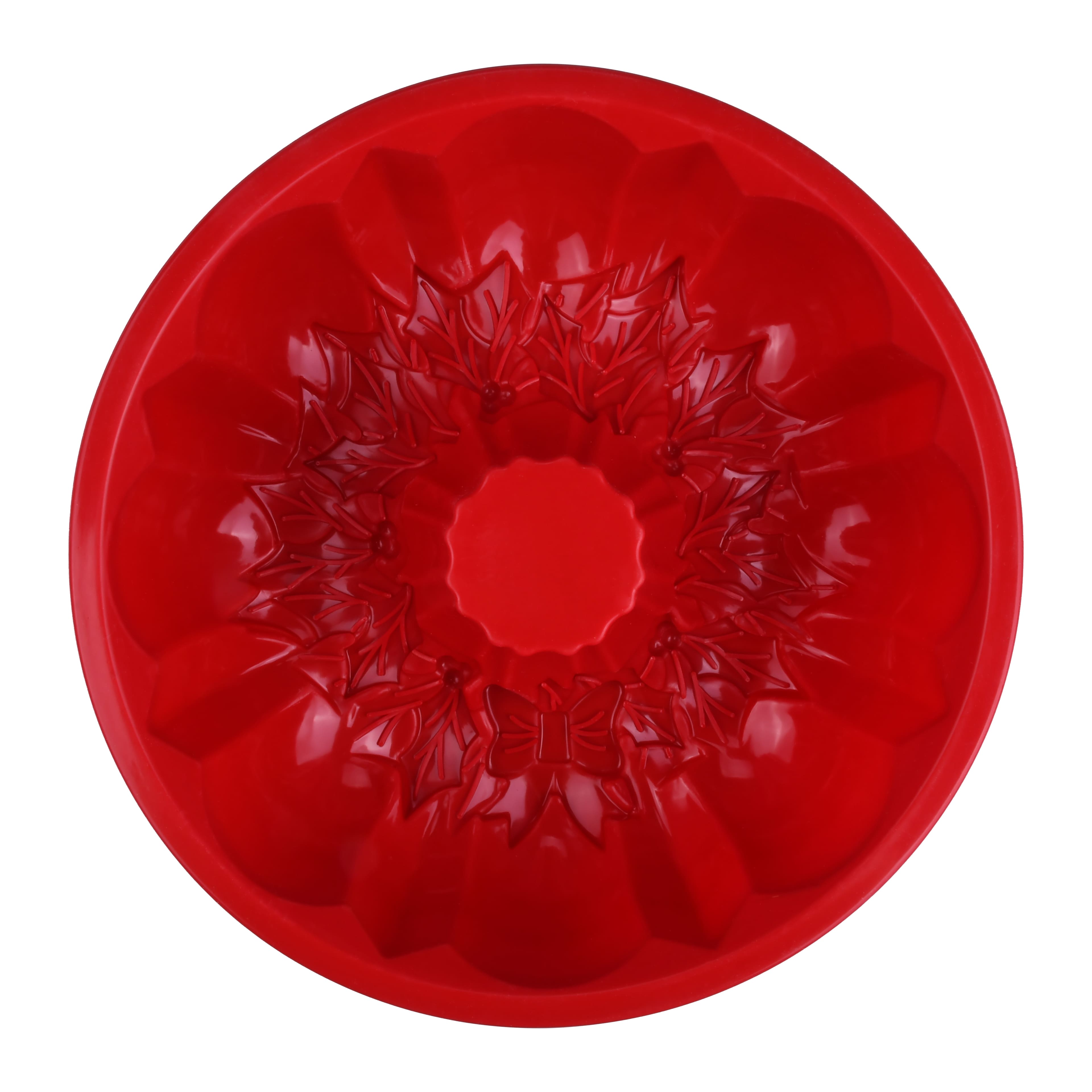 10&#x22; Christmas Bundt Silicone Fluted Pan by Makery&#x2122;