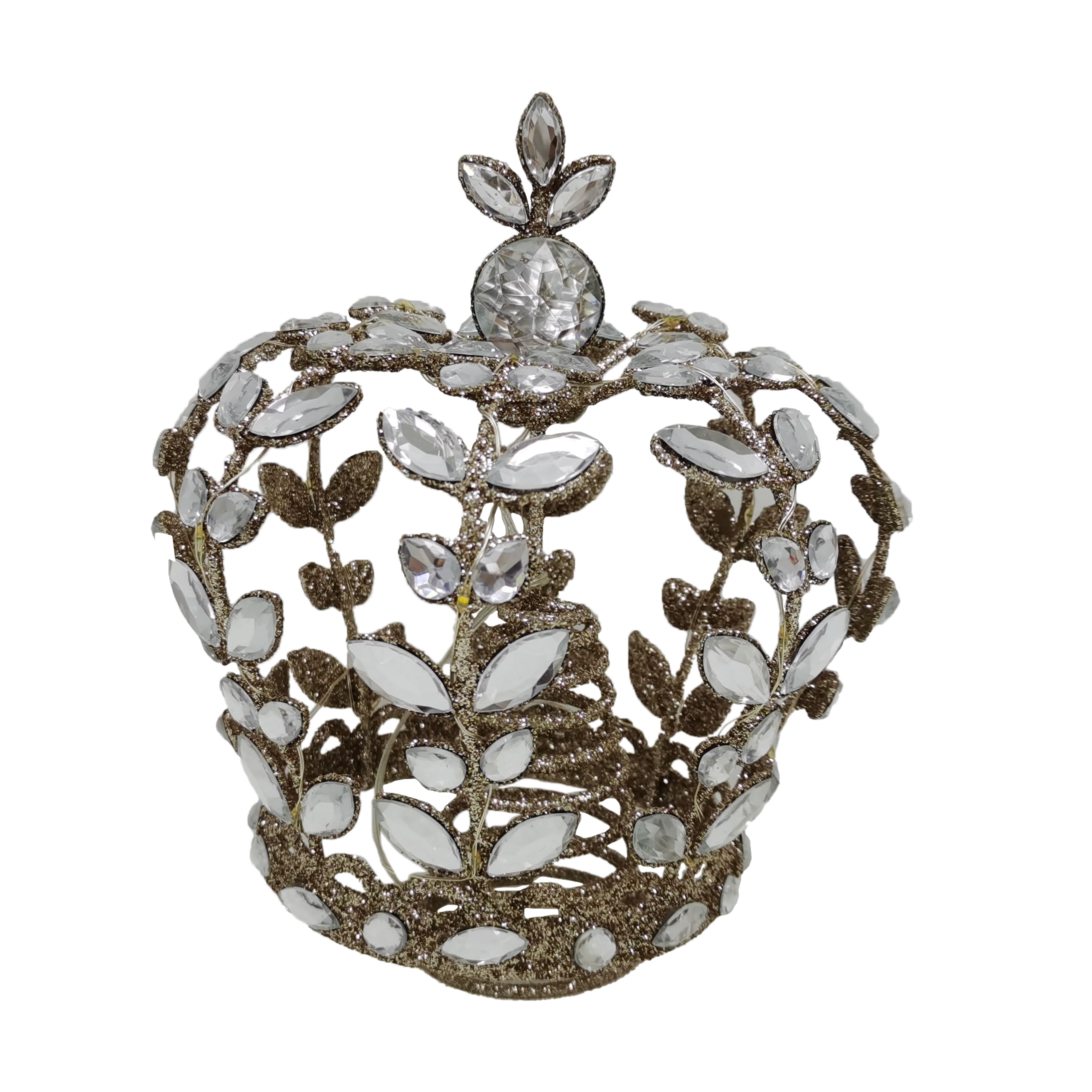 8&#x22; Gold Jeweled Crown Lighted Tree Topper by Ashland&#xAE;