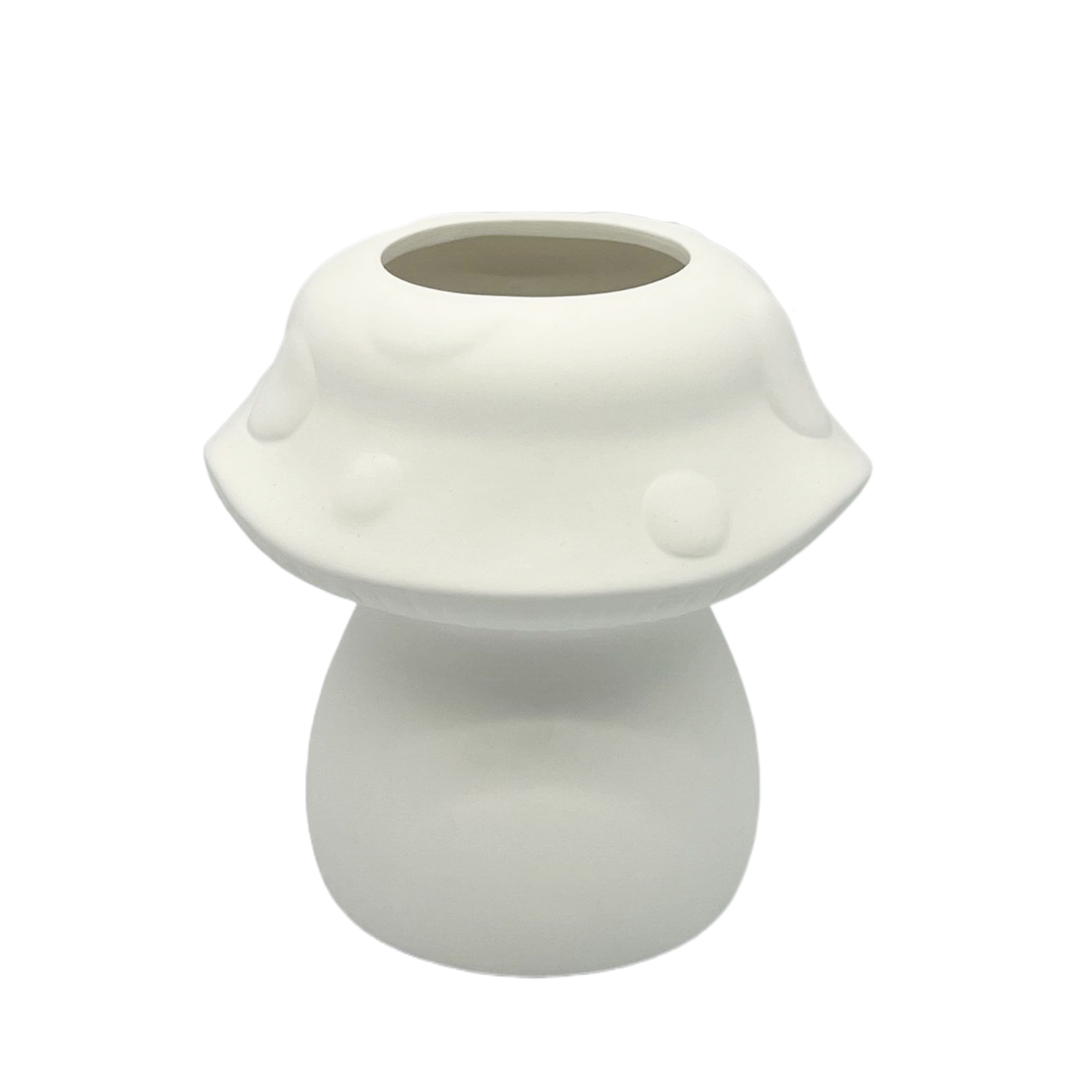 6.75&#x22; Mushroom-Shaped DIY Ceramic Planter by Make Market&#xAE;