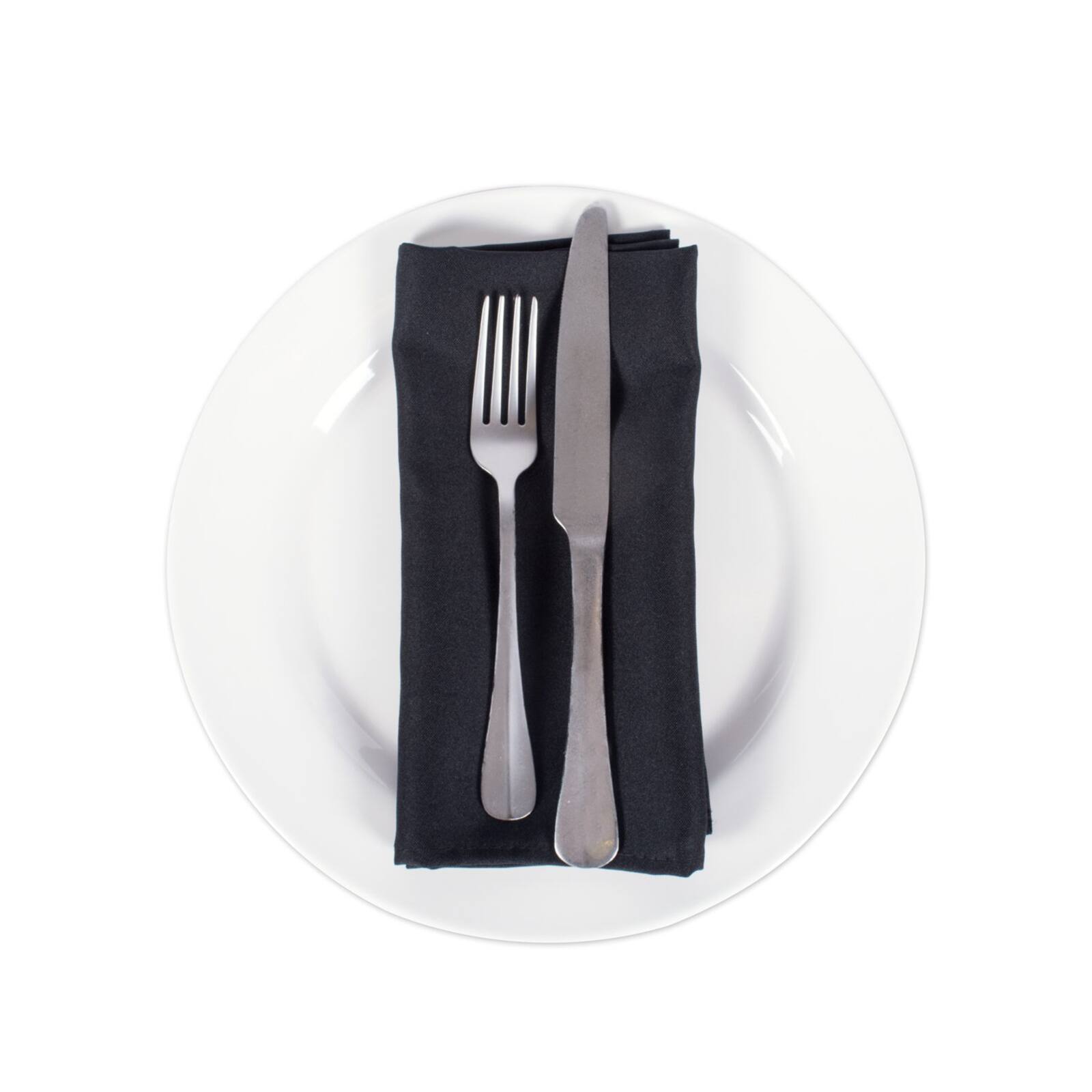 Black Commercial Quality 18&#x22; x 18&#x22; Napkin Set, 12ct.