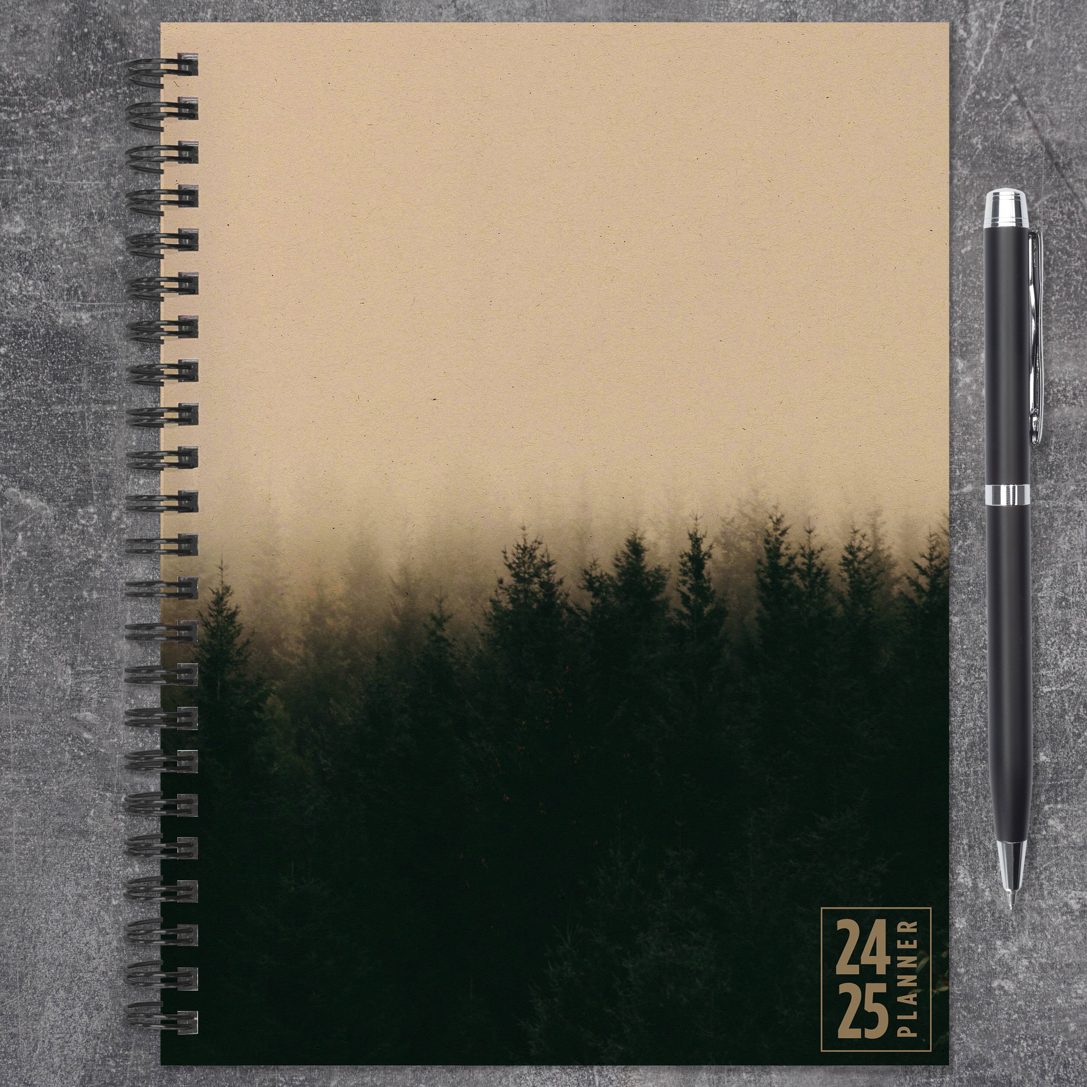 TF Publishing 2024-2025 Medium Ombre Woods Spiral Weekly Monthly Planner