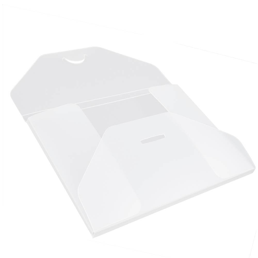 JAM Paper 4.25" x 6.25" Clear Frost Tuck Flap Closure Plastic Envelope