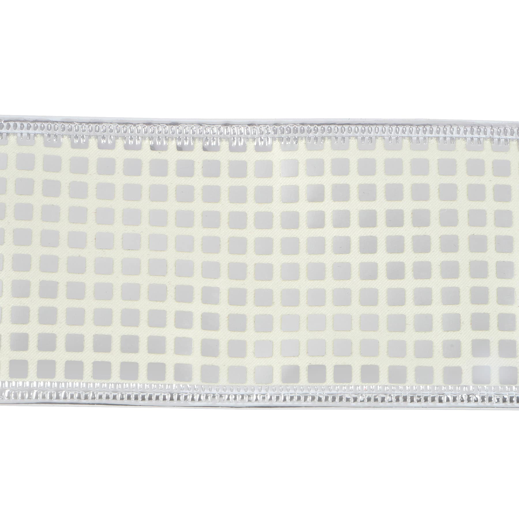 2.5" x 20ft. Silver Squares Wired Ribbon by Celebrate It® Halloween