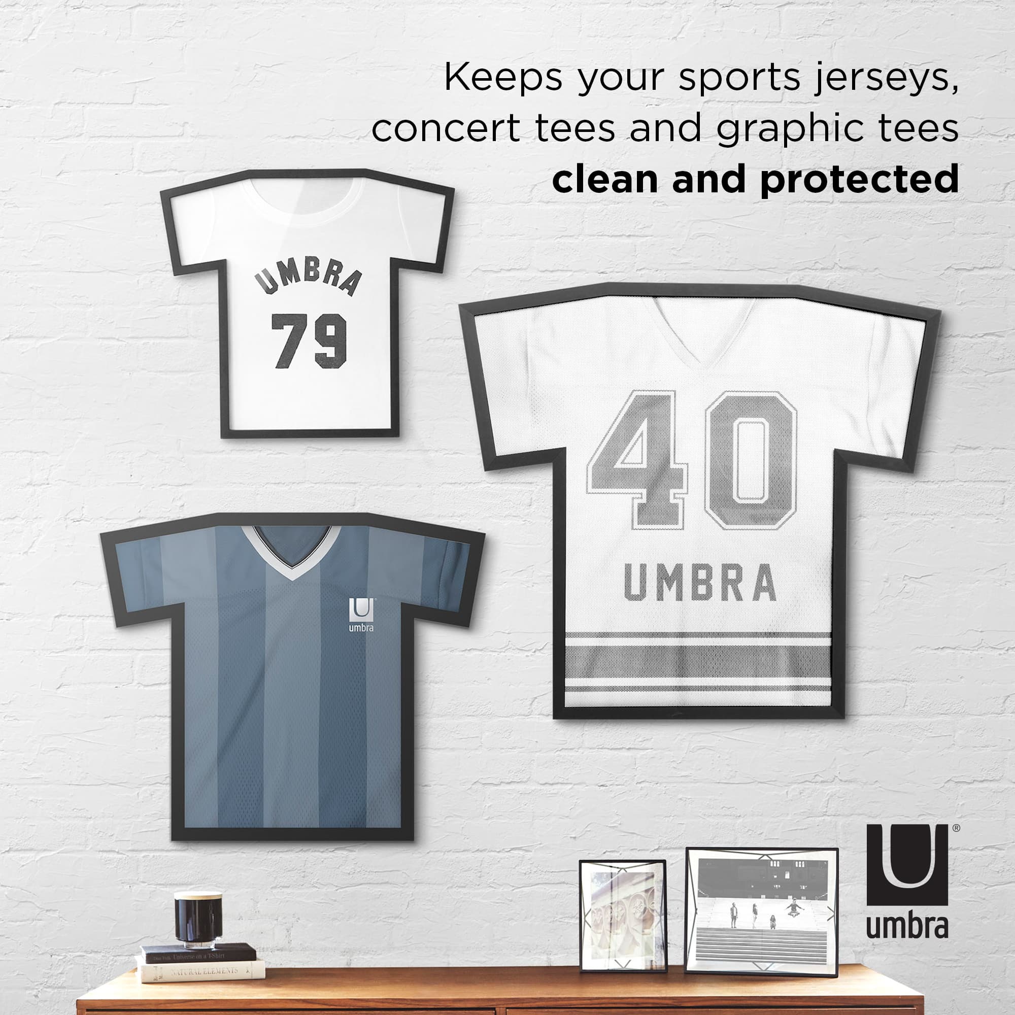 Umbra Black Medium T-Shirt Frame Display
