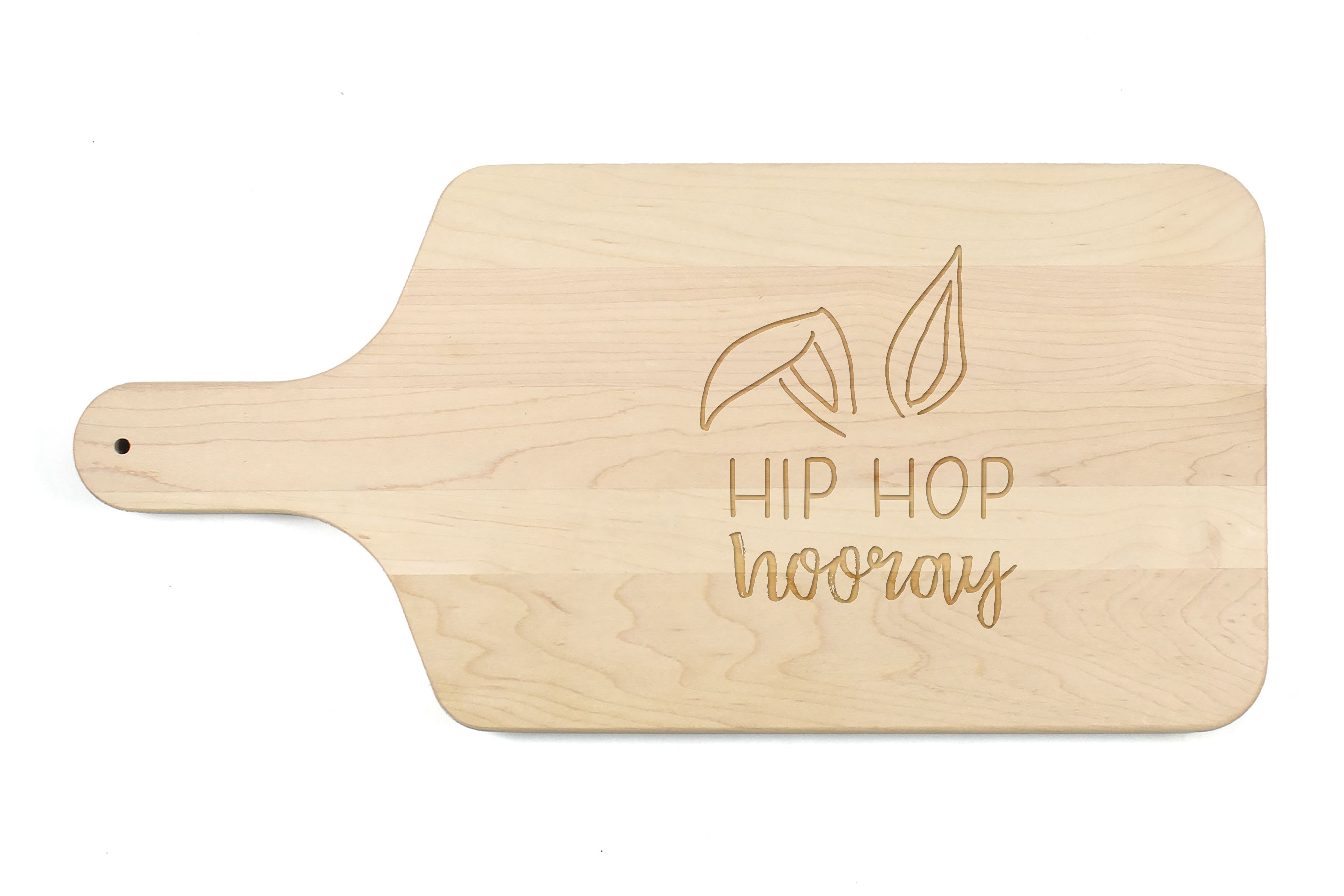 Hip Hop Hooray 17&#x22; x 8&#x22; Maple Paddle Cutting Board