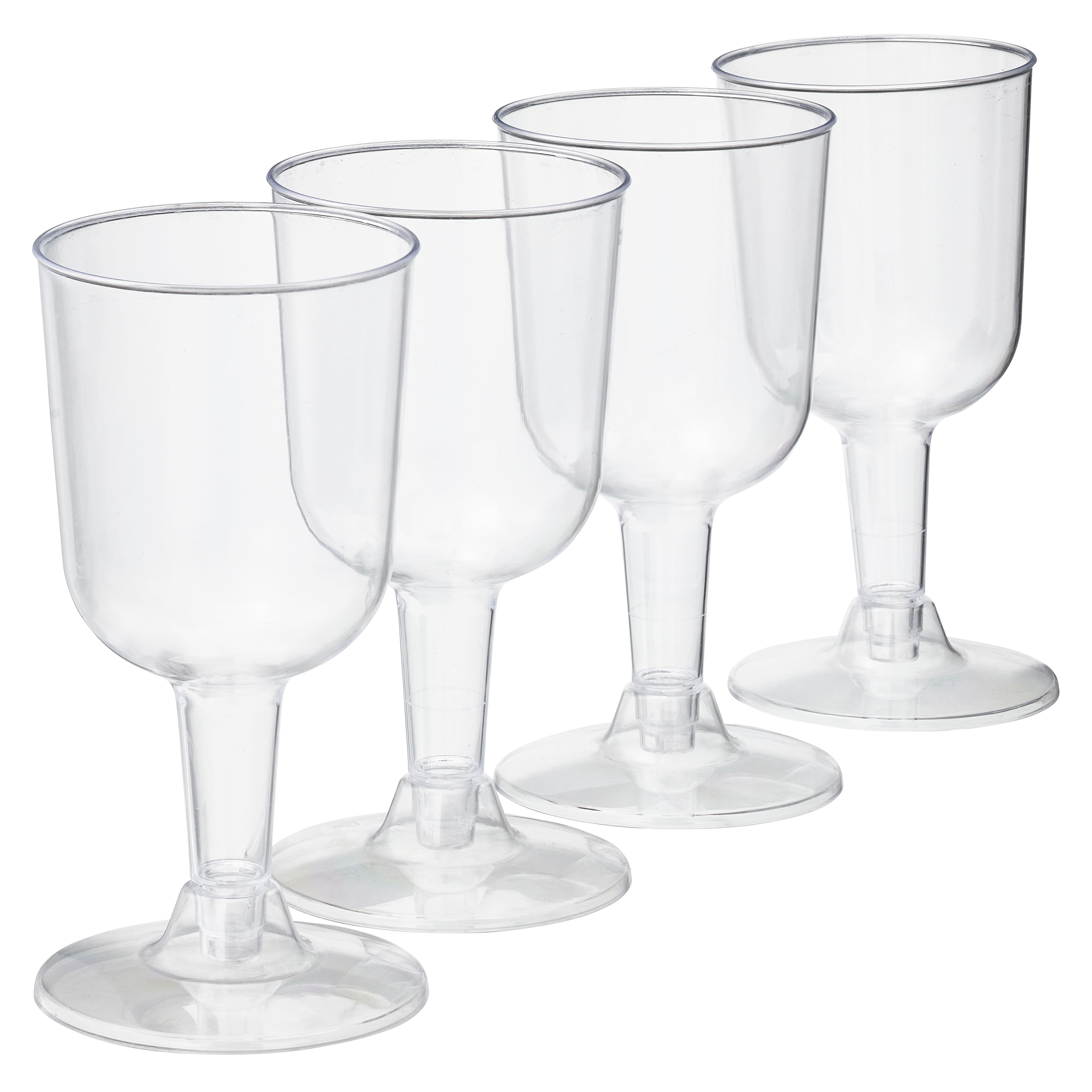 Plastic stemware on sale wine glasses