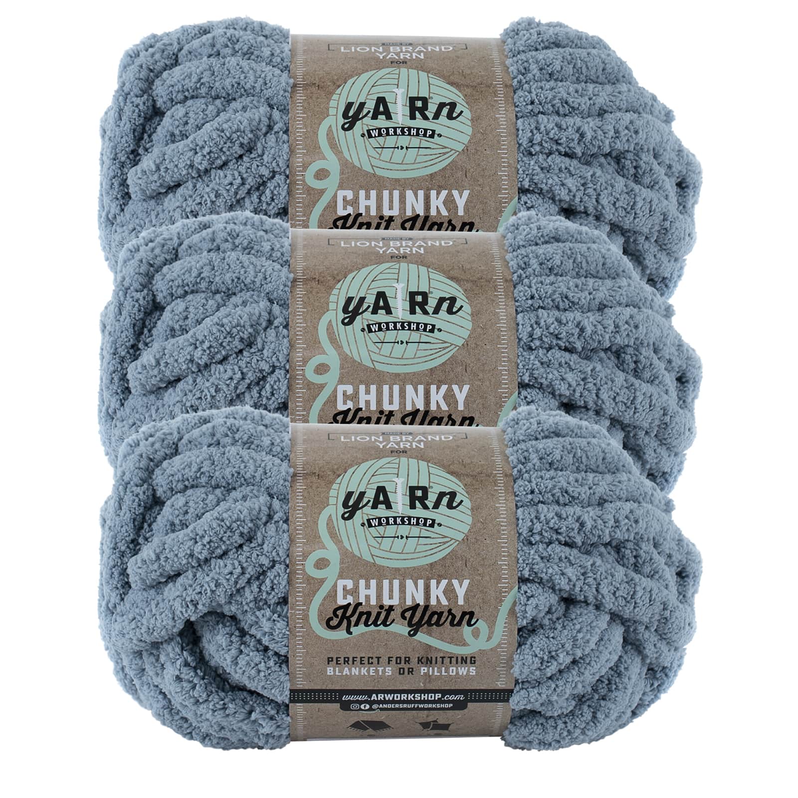 3 Pack Lion Brand® Yarn Workshop Chunky Knit Yarn