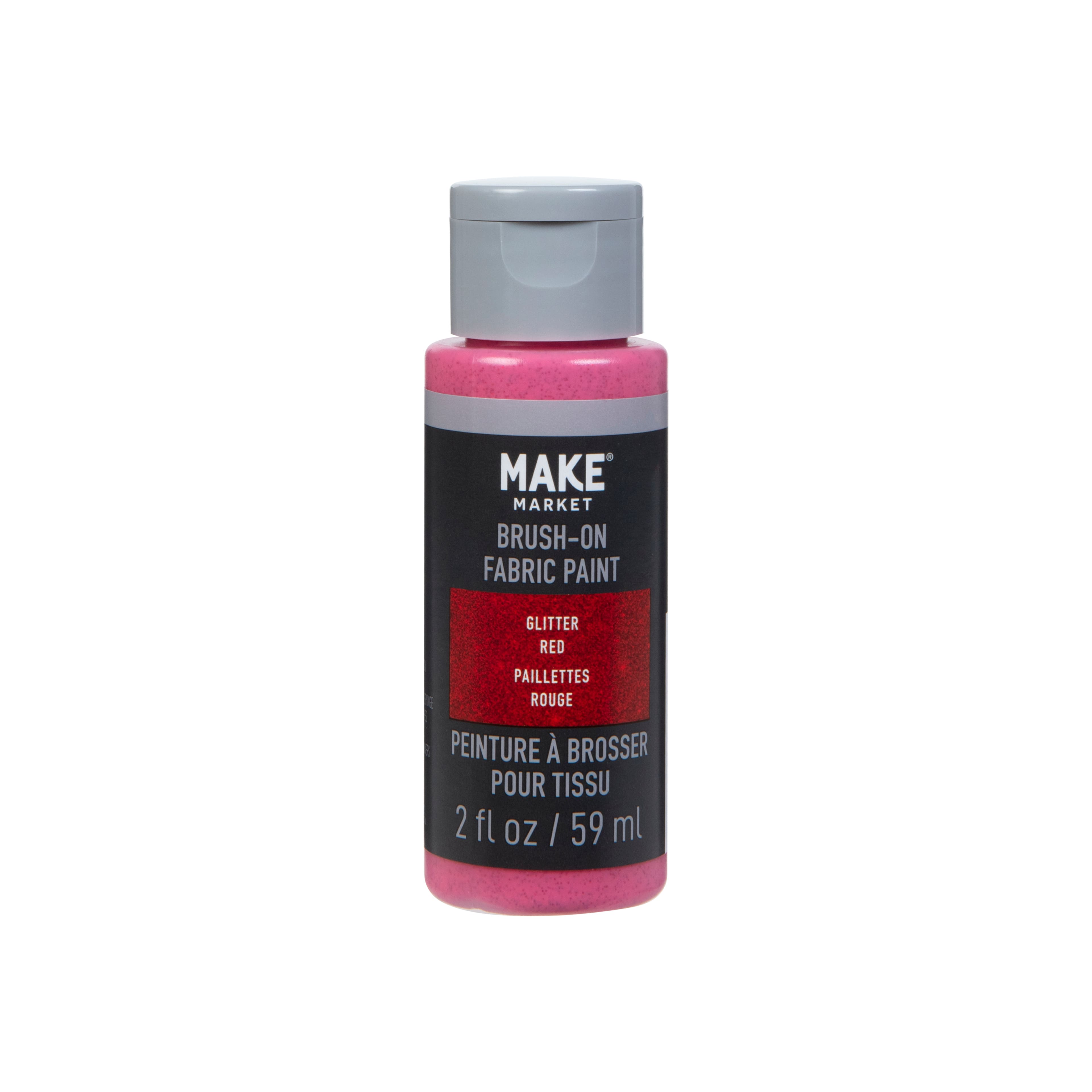 12 Pack: Glitter Brush-On Fabric Paint by Make Market®