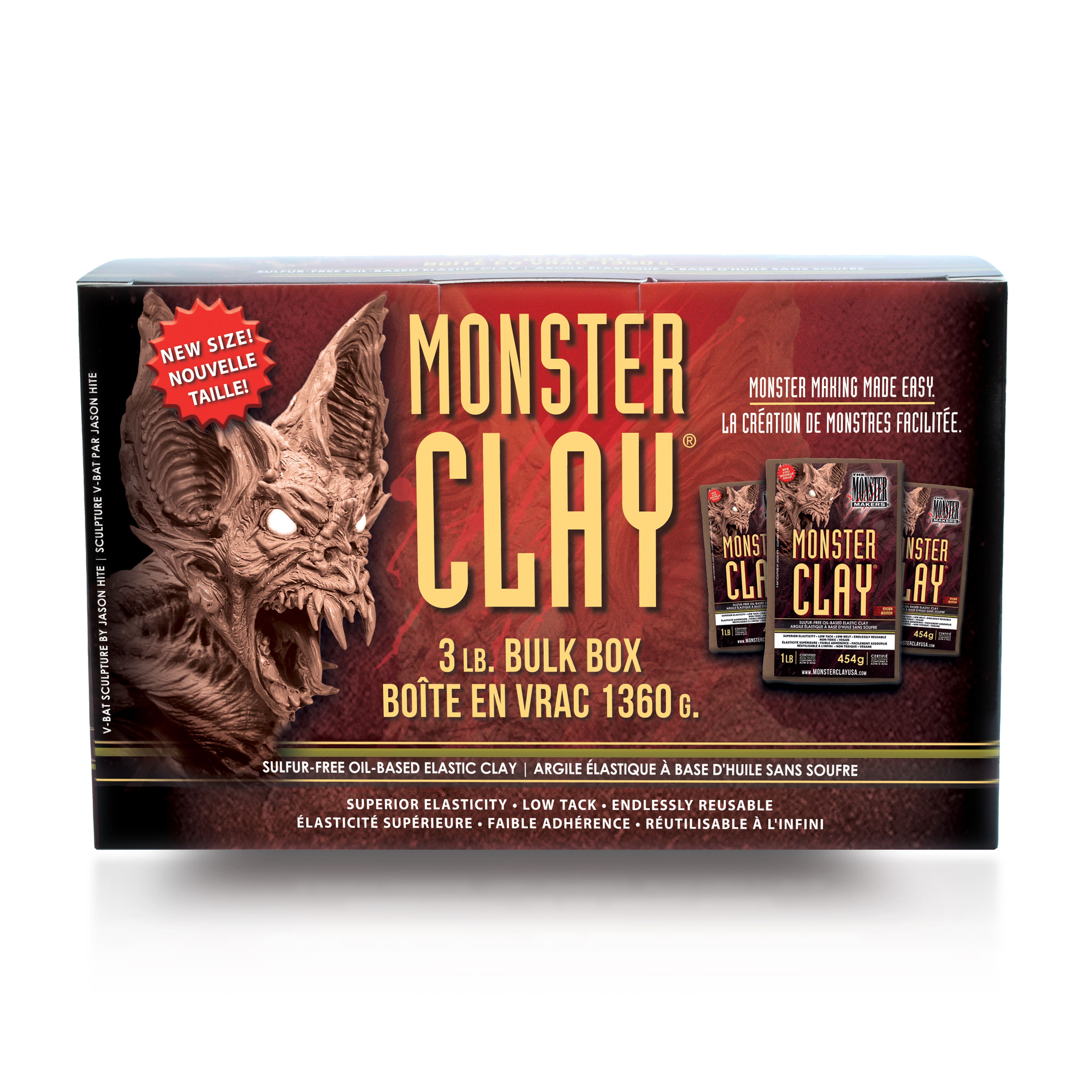 Monster Clay&#xAE; 3lb. Medium Brown Elastic Clay