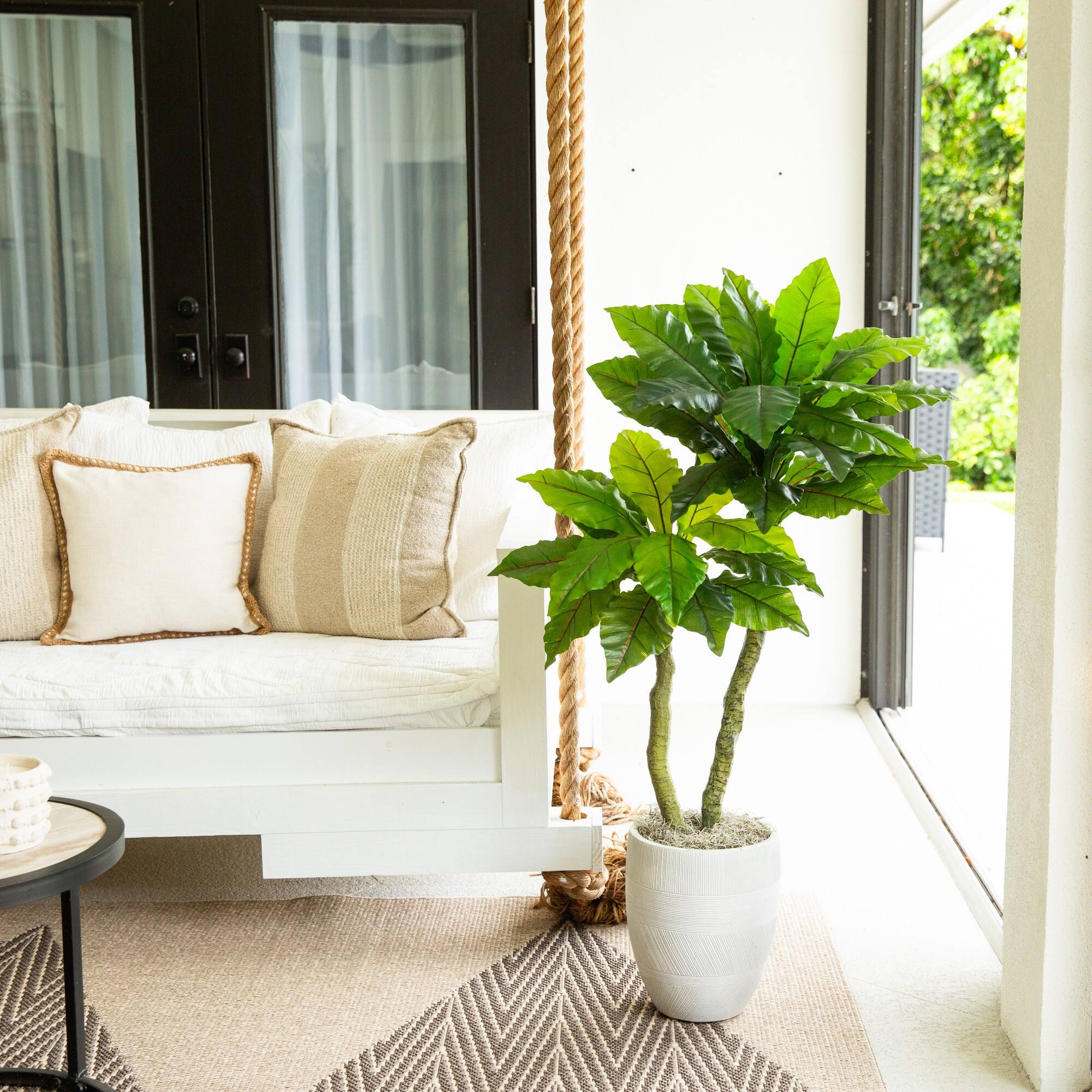 4ft. UV Resistant Artificial Bird Nest Fern Tree (Indoor/Outdoor)