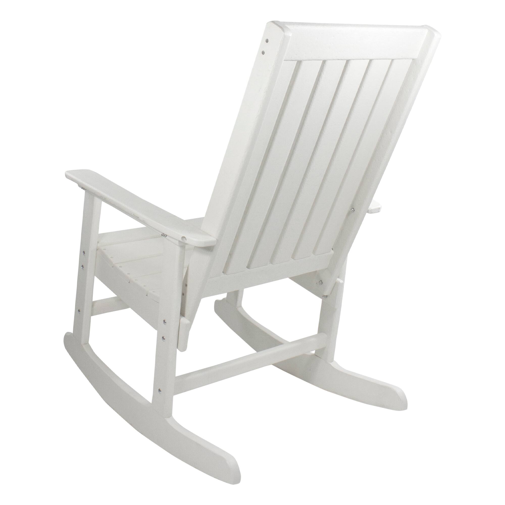 White All Weather Recycled Plastic Outdoor Rocking Chair