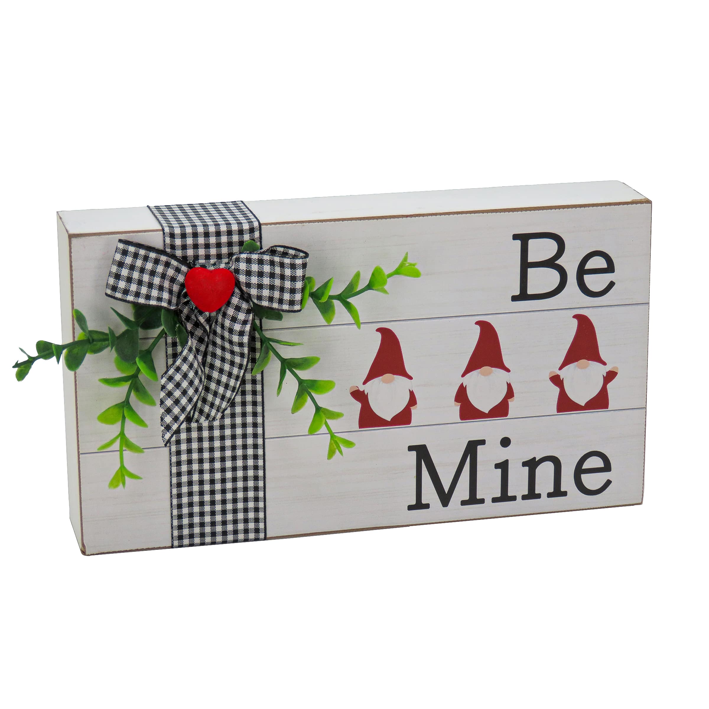 9&#x22; Valentine&#x27;s Day Collection White &#x27;Be Mine&#x27; Tabletop Decoration