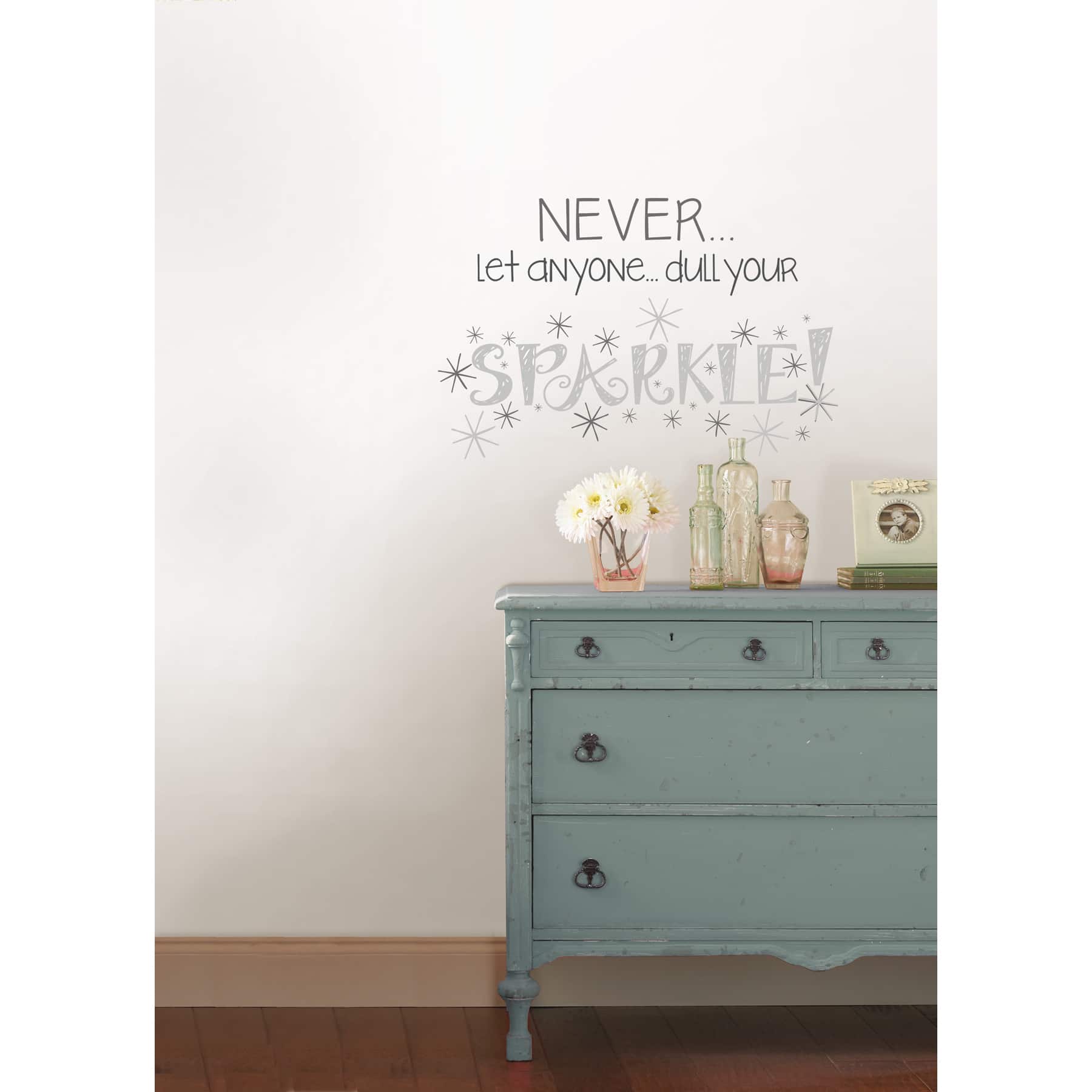 WallPops Never Dull Your Sparkle Wall Quote