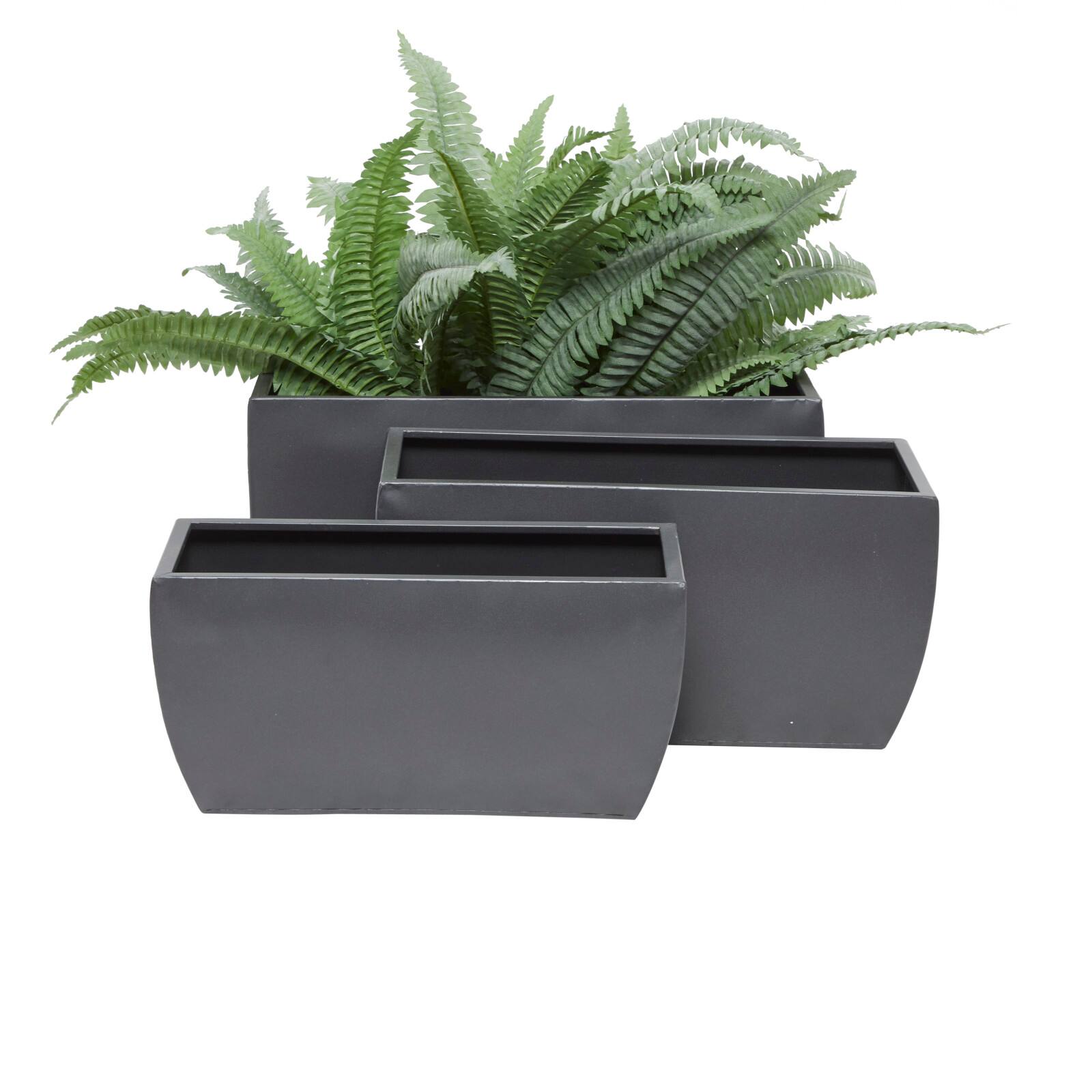 Grey Modern Planter, Set of 3" 20", 18", 16"