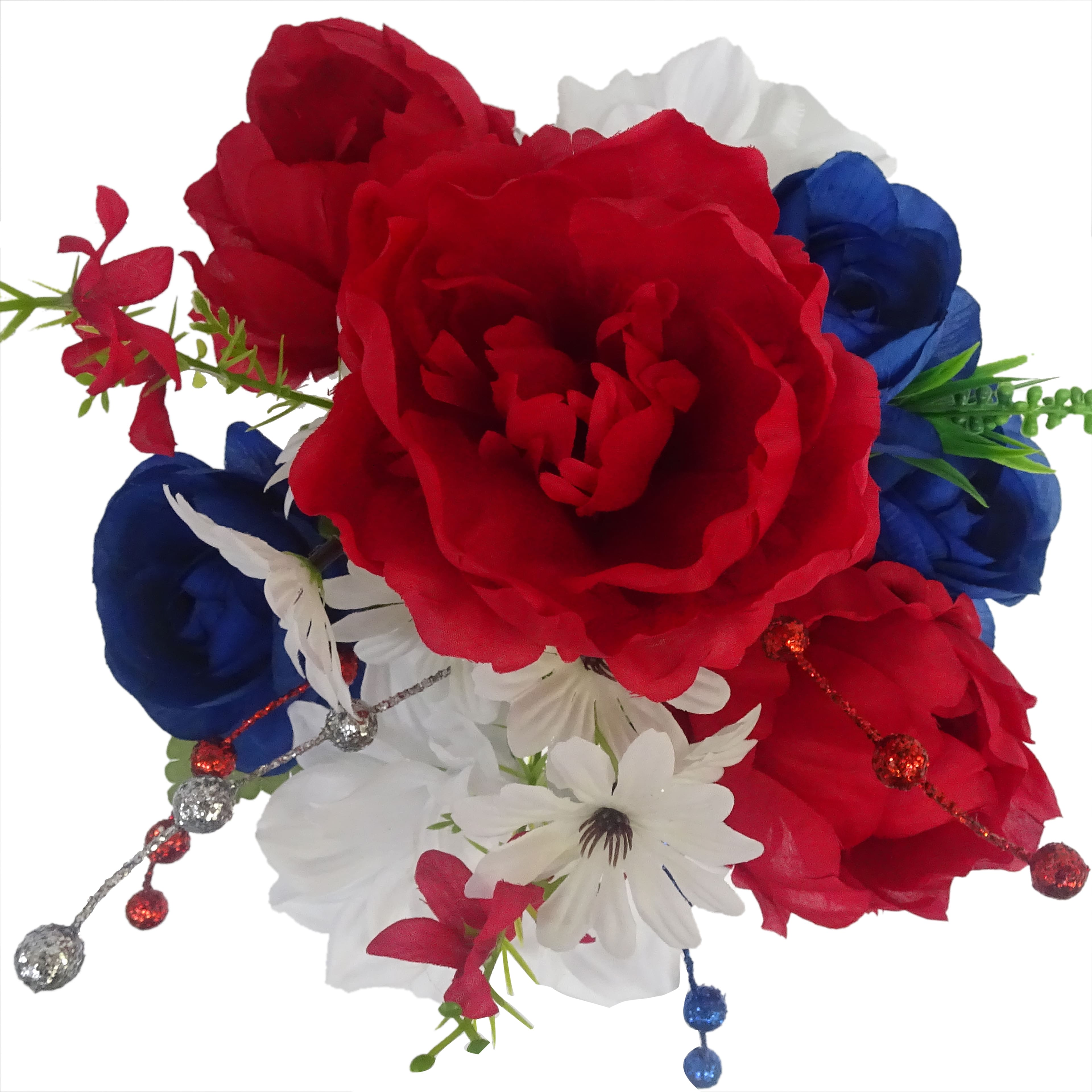 15.5&#x22; Red, White &#x26; Blue Peony Mix Bush by Celebrate It&#x2122;