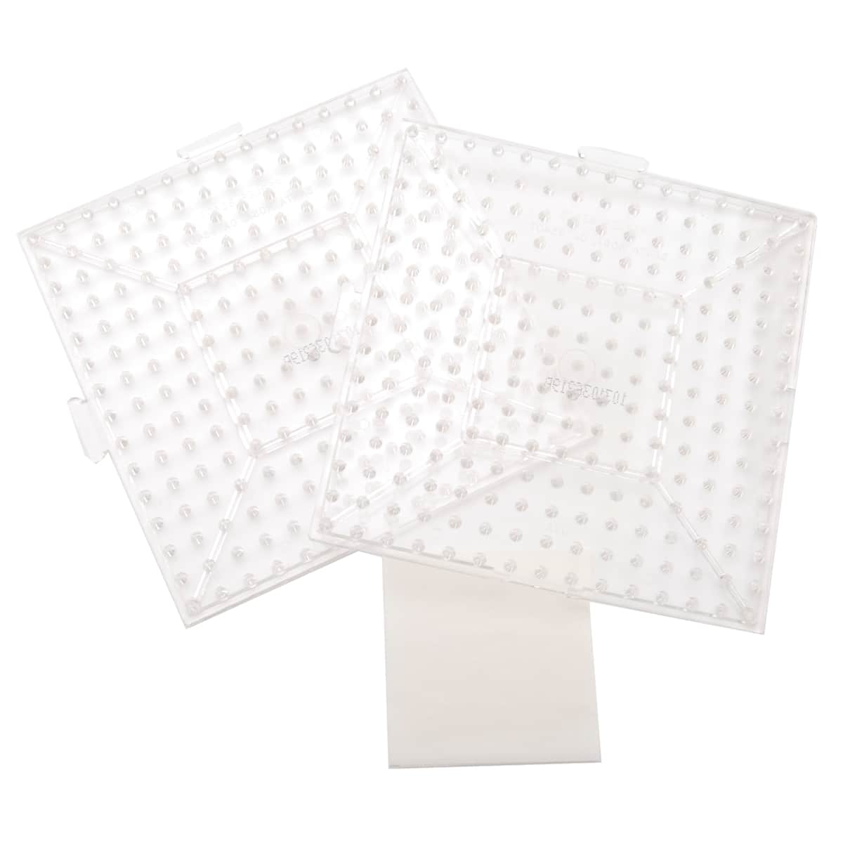 Perler™ BIGGIE Beads Square Clear Pegboards, 2ct.