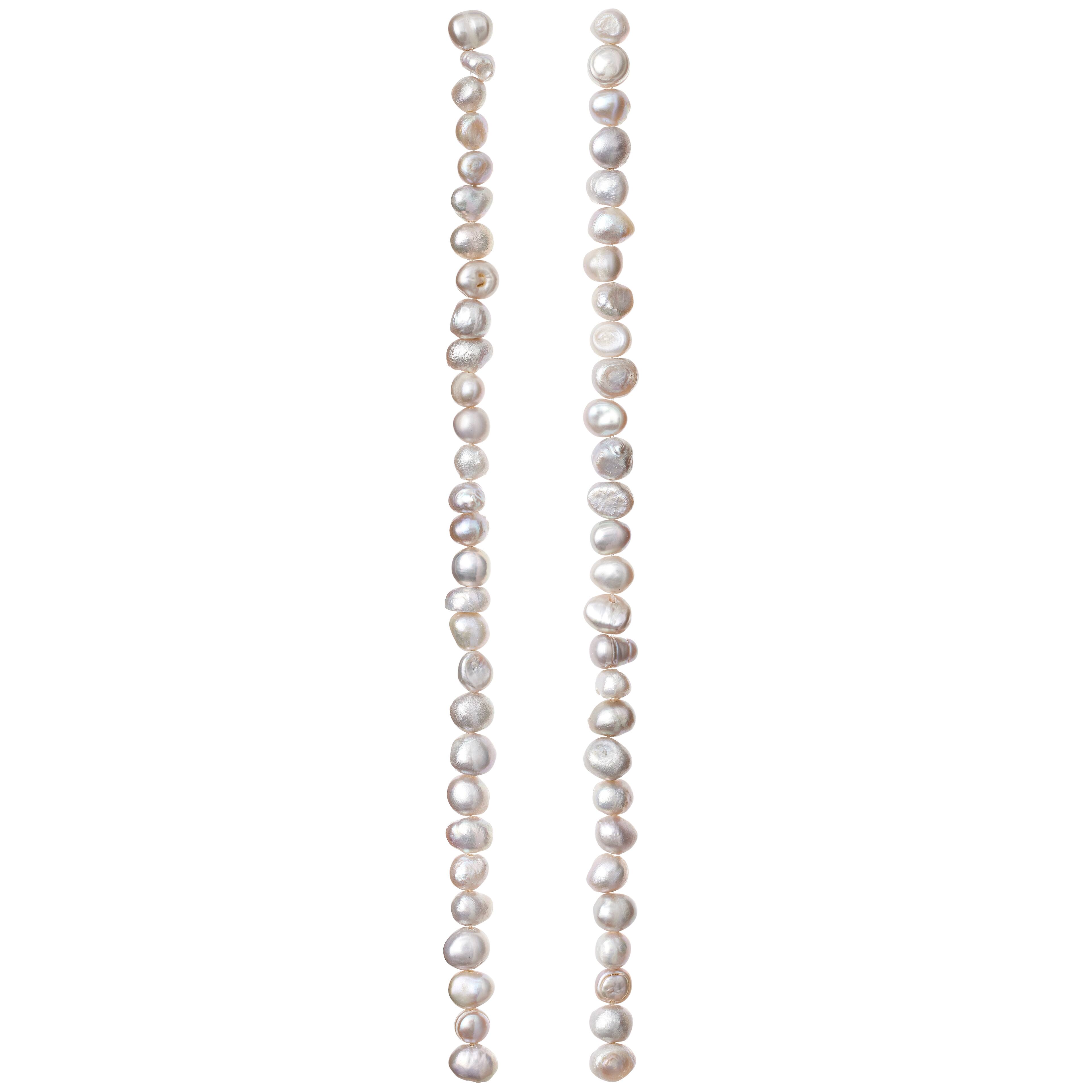 12 Pack: Light Gray Pearl Rondelle Seed Beads, 6mm by Bead Landing™