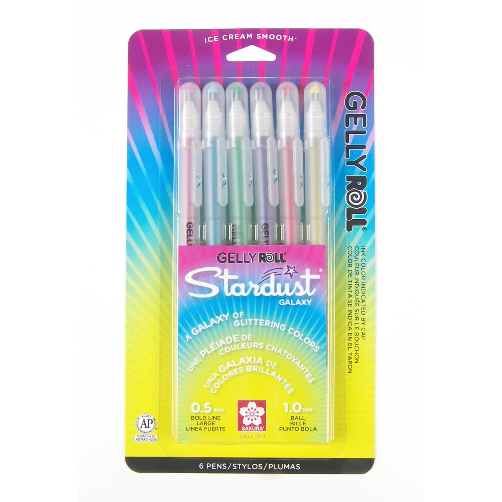 Gelly Roll® Stardust® Glitter Gel Pen 6 Color Set, Galaxy