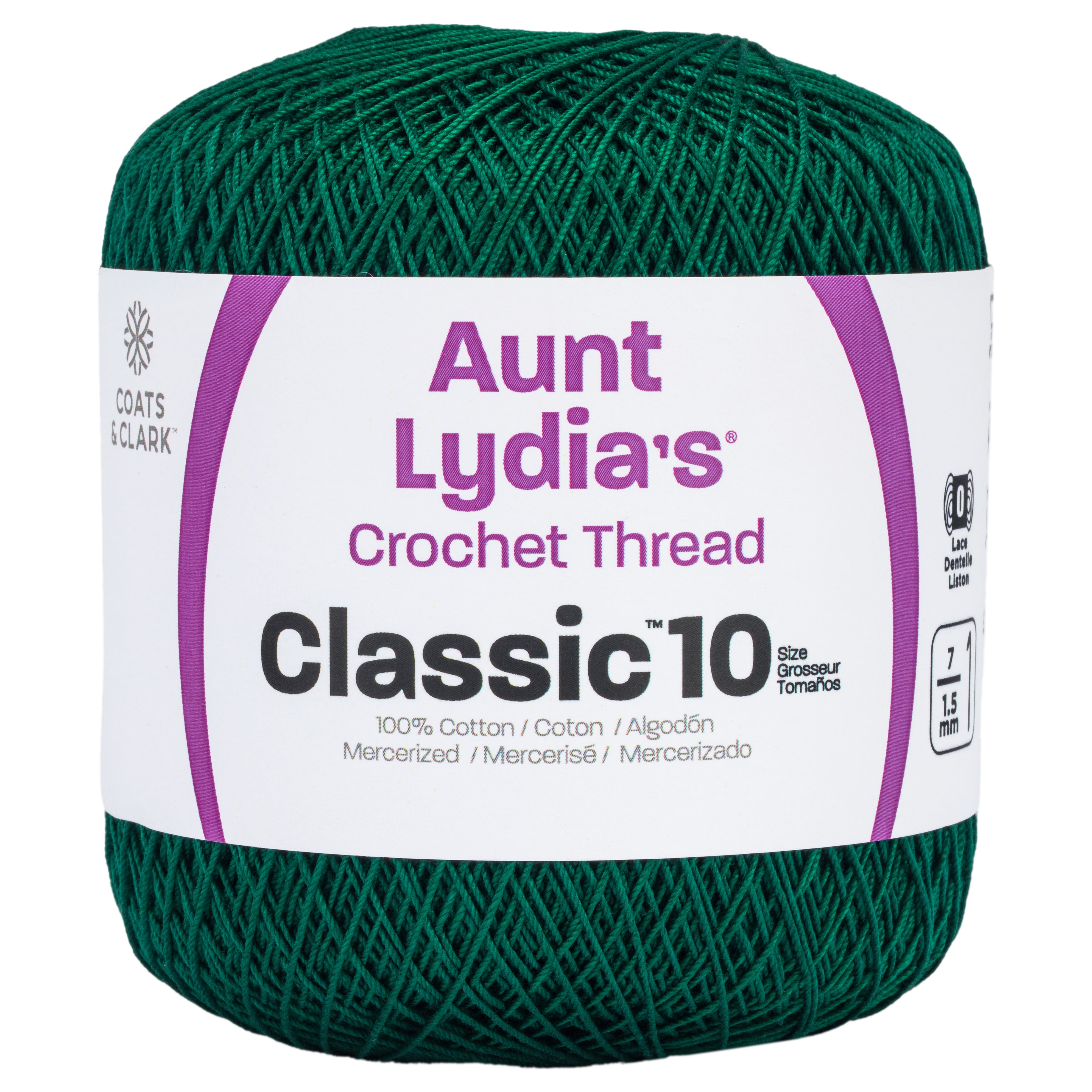 Fil à crochet en coton Classic d’Aunt Lydia’s