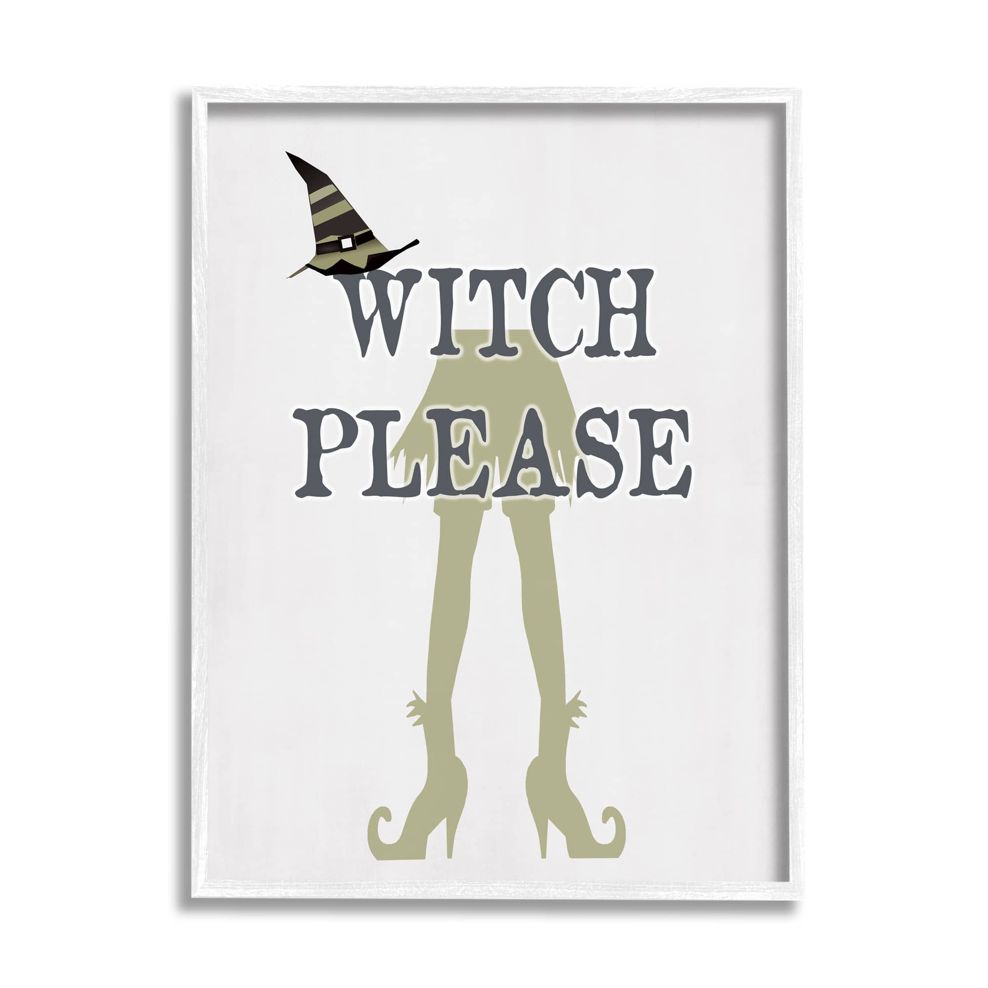 Stupell Industries Witch Please Funny Phrase Framed Giclee Art