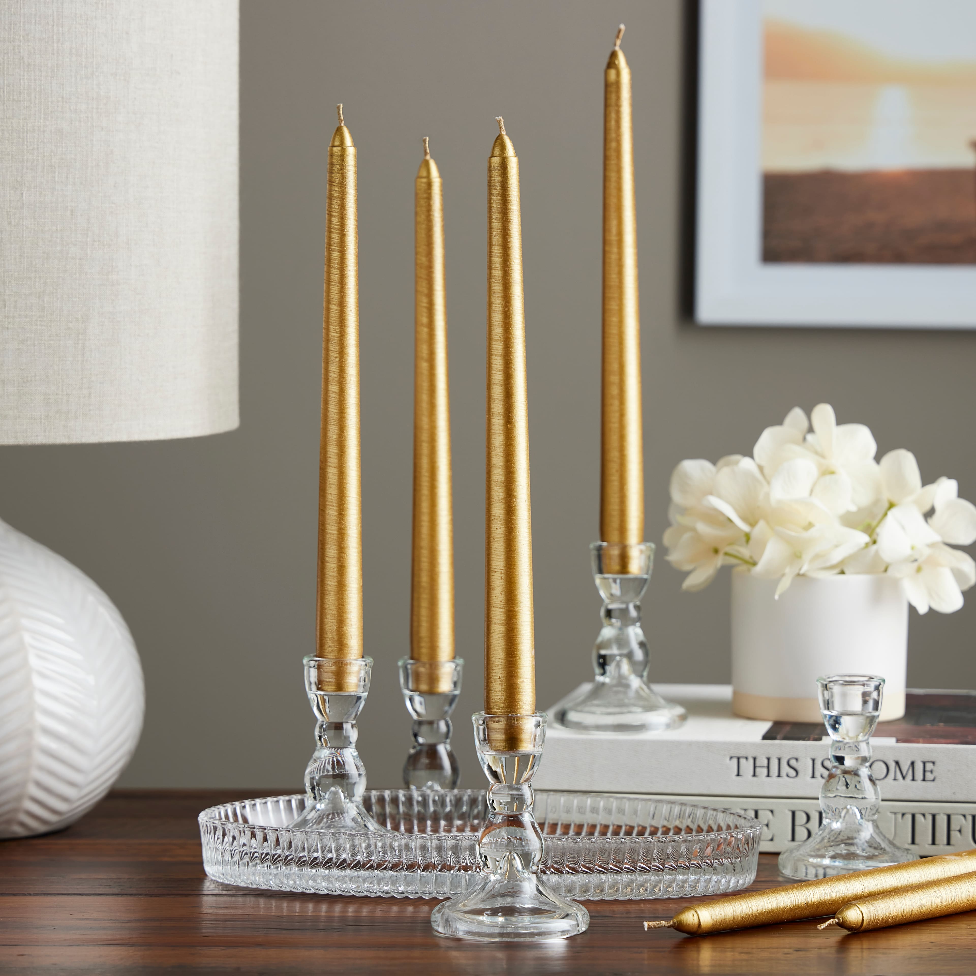 12 Packs: 15 ct. (180 total) Basic Elements™ 10" Gold Taper Candles by Ashland®