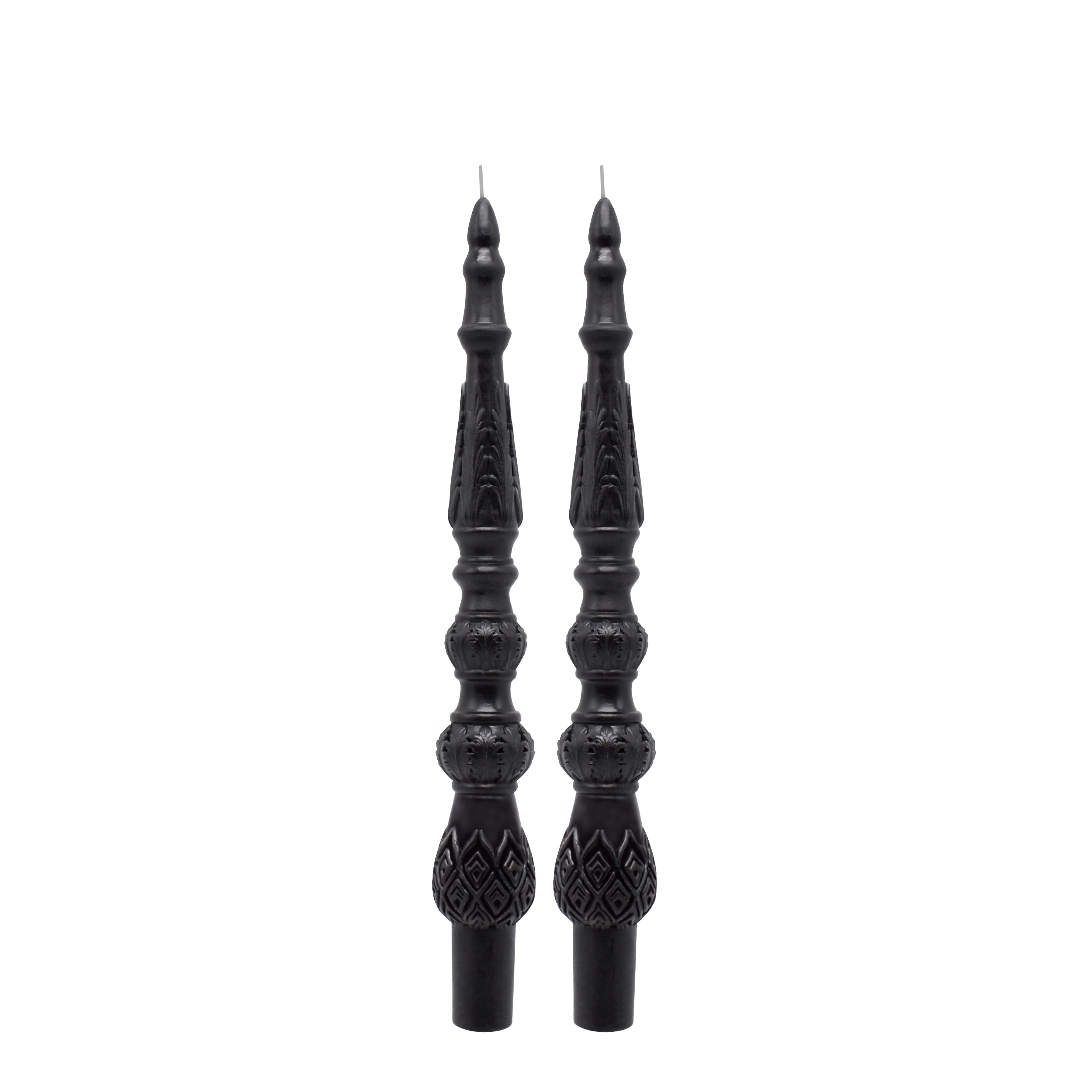 10&#x22; Black Column Unscented Taper Candles, 2ct. by Ashland&#xAE;