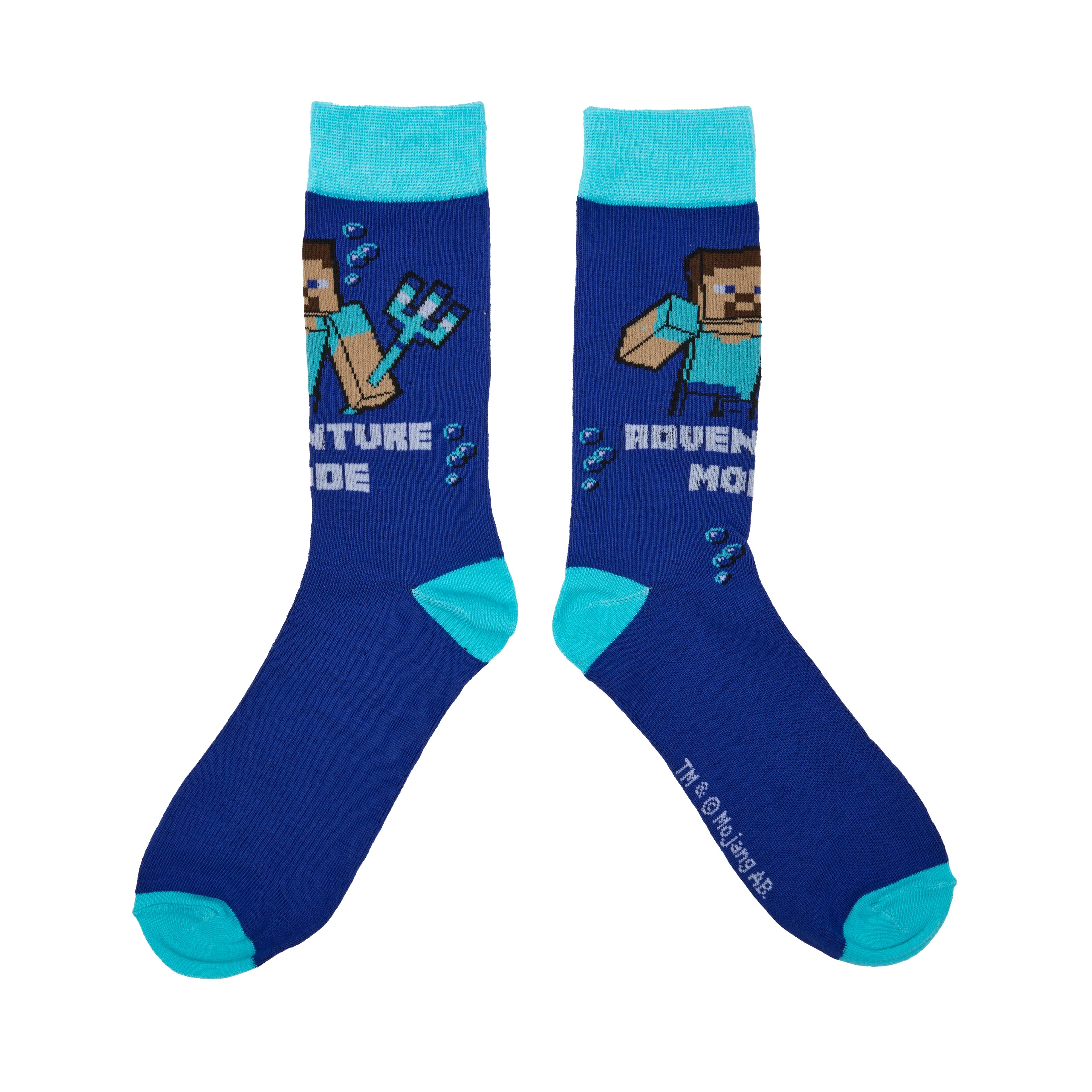 Minecraft&#xAE; 2 Pair Adult Crew Sock Set
