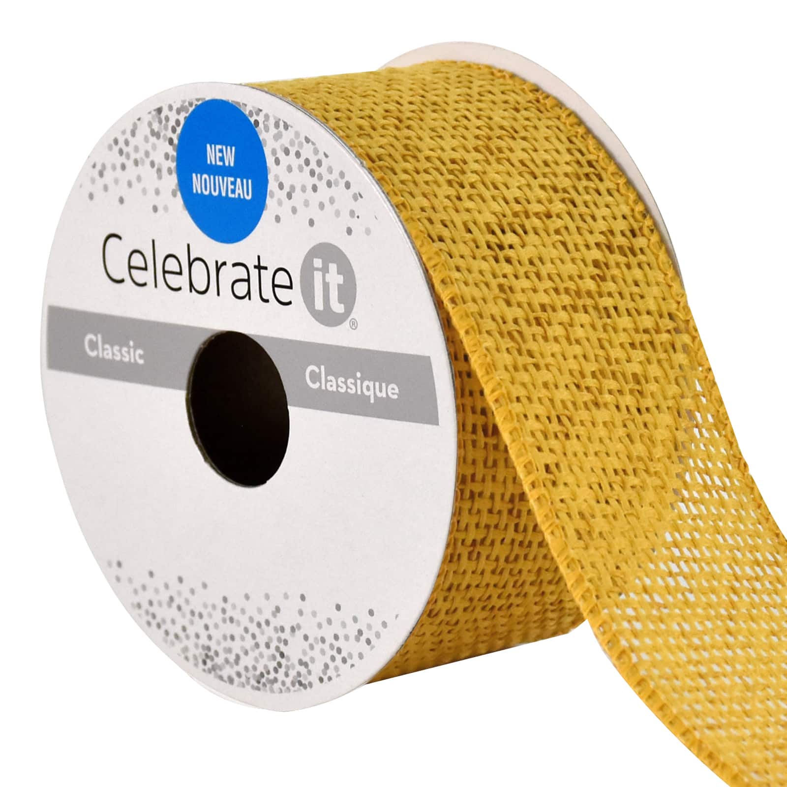 1.5&#x22; x 3yd. Faux Jute Wired Ribbon by Celebrate It&#x2122;