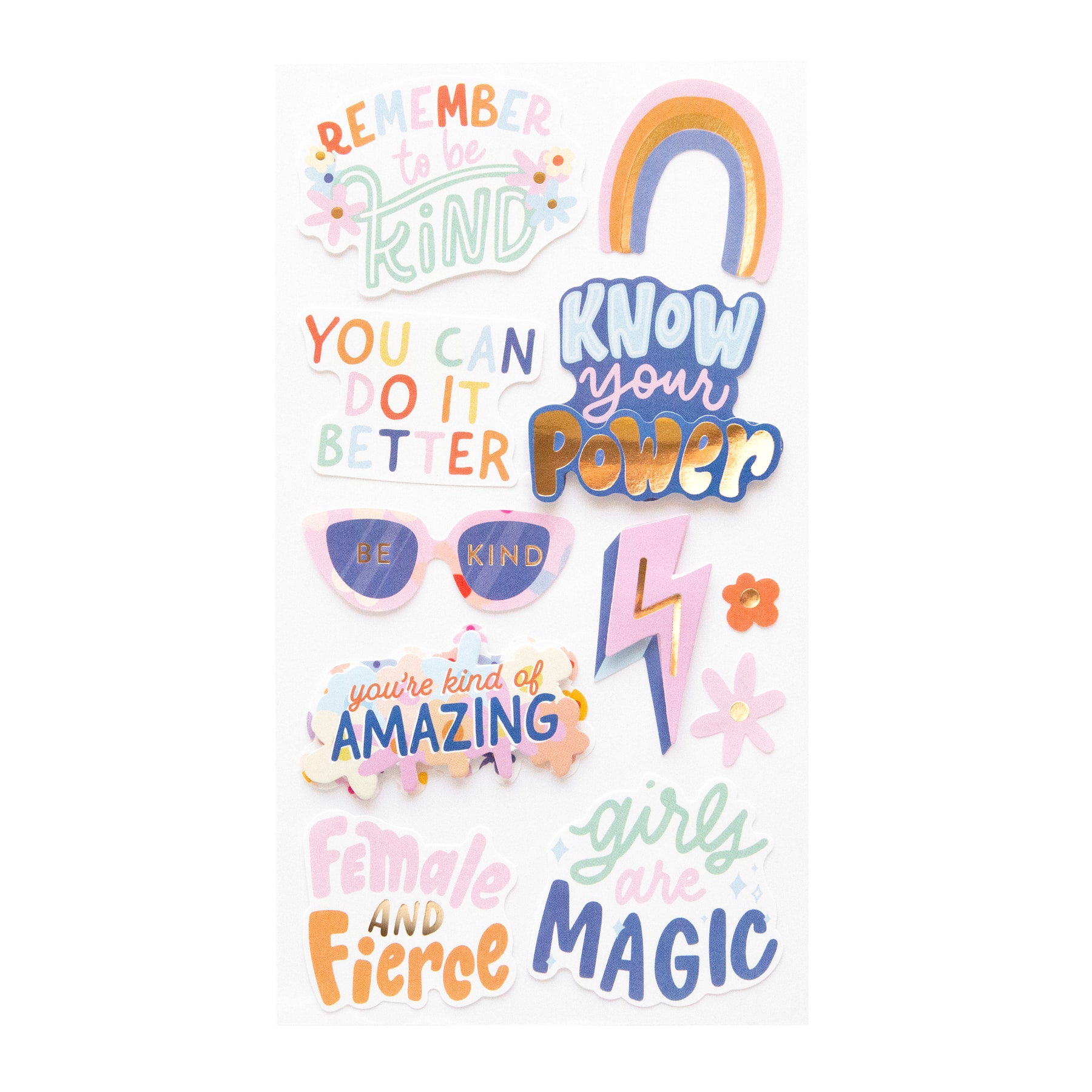 12 Pack: Girl Power Stickers by Recollection&#x2122;