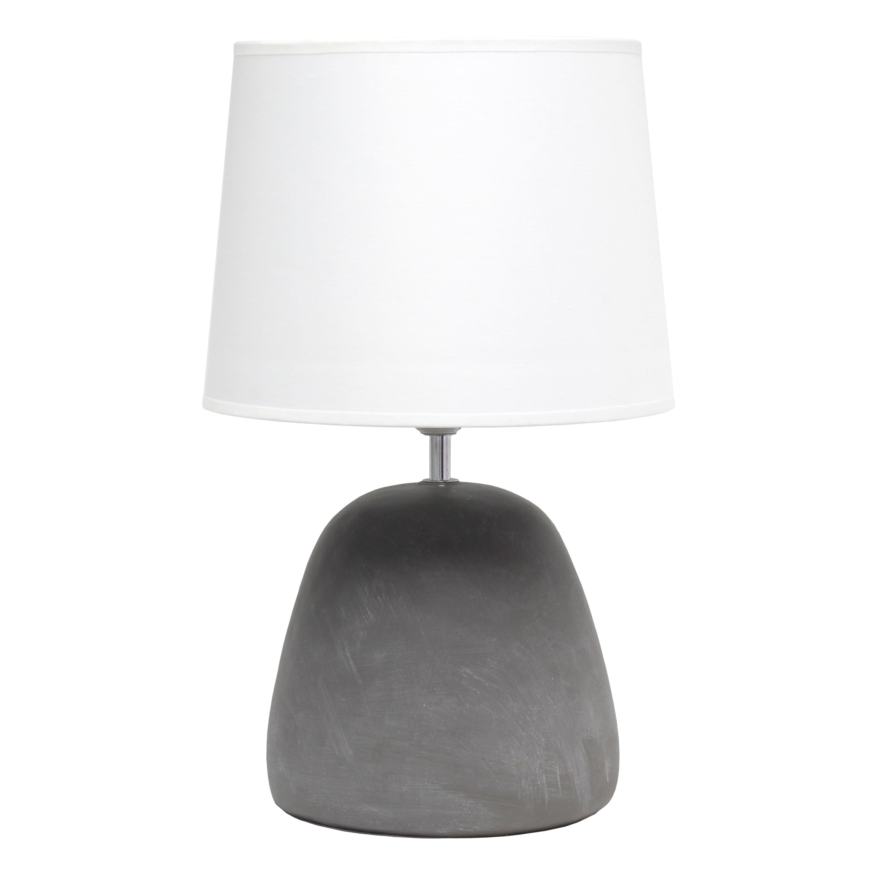 Simple Designs&#x2122; 17&#x22; Round Concrete Table Lamp
