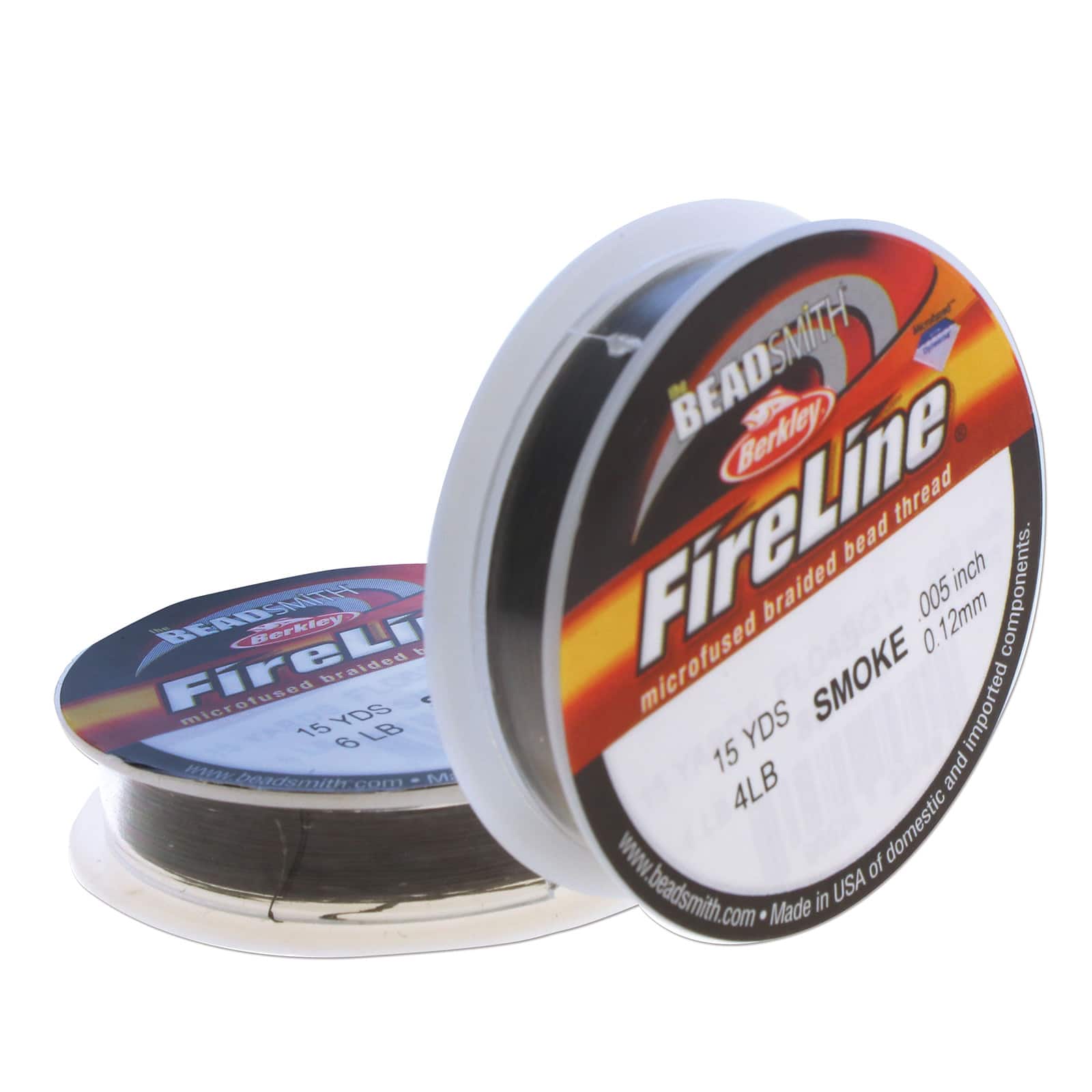 Fireline Smoke Grey Prewaxed Thread 2 Spools 4lb & 6lb