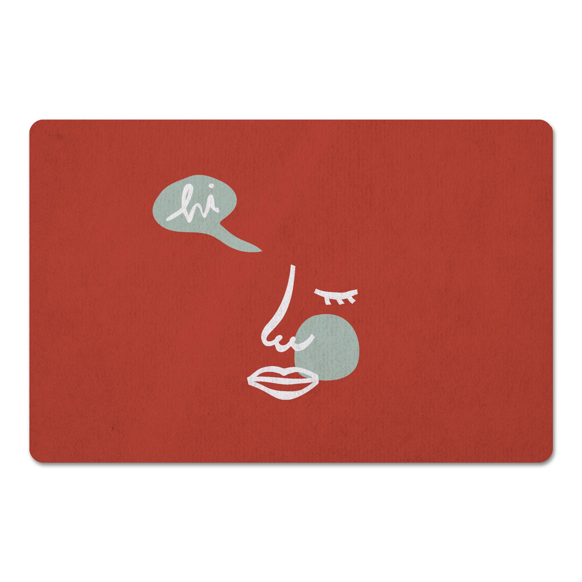 Hi Abstract Figure Floor Mat