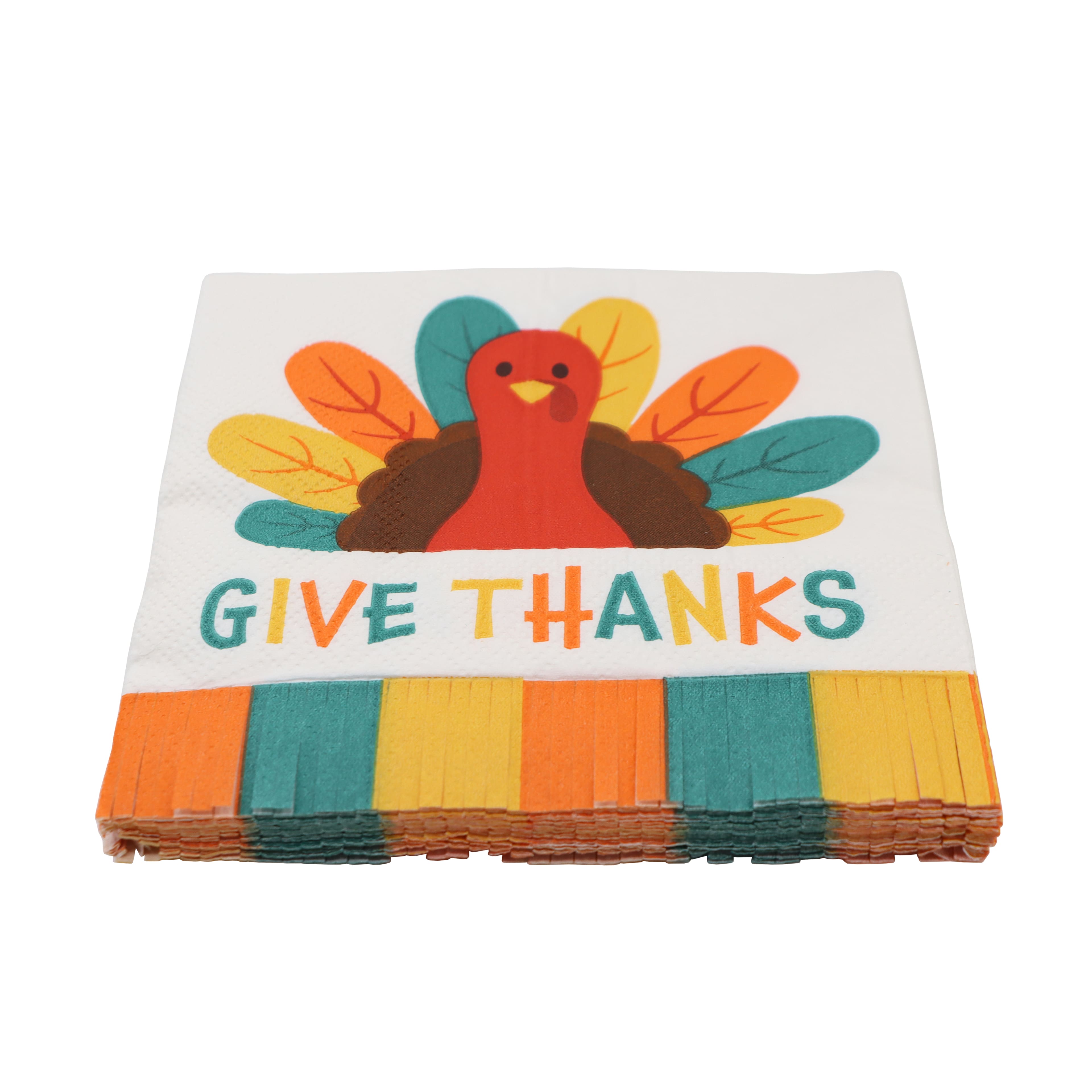 Give Thanks Turkey Beverage Napkins, 20ct. by Celebrate It&#x2122;