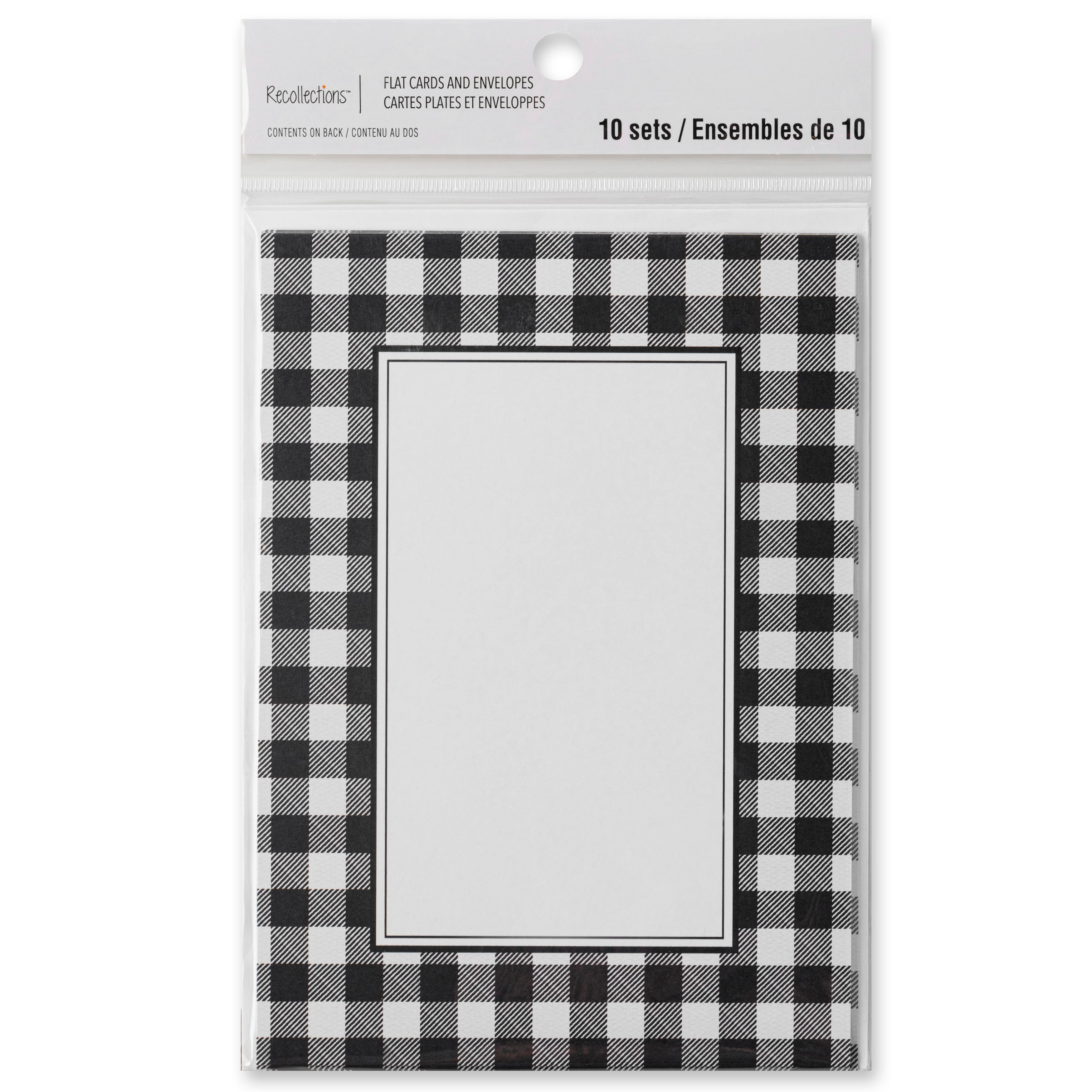 Buffalo Check Flat Cards &#x26; Envelopes by Recollections&#x2122;, 5&#x22; x 7&#x22;