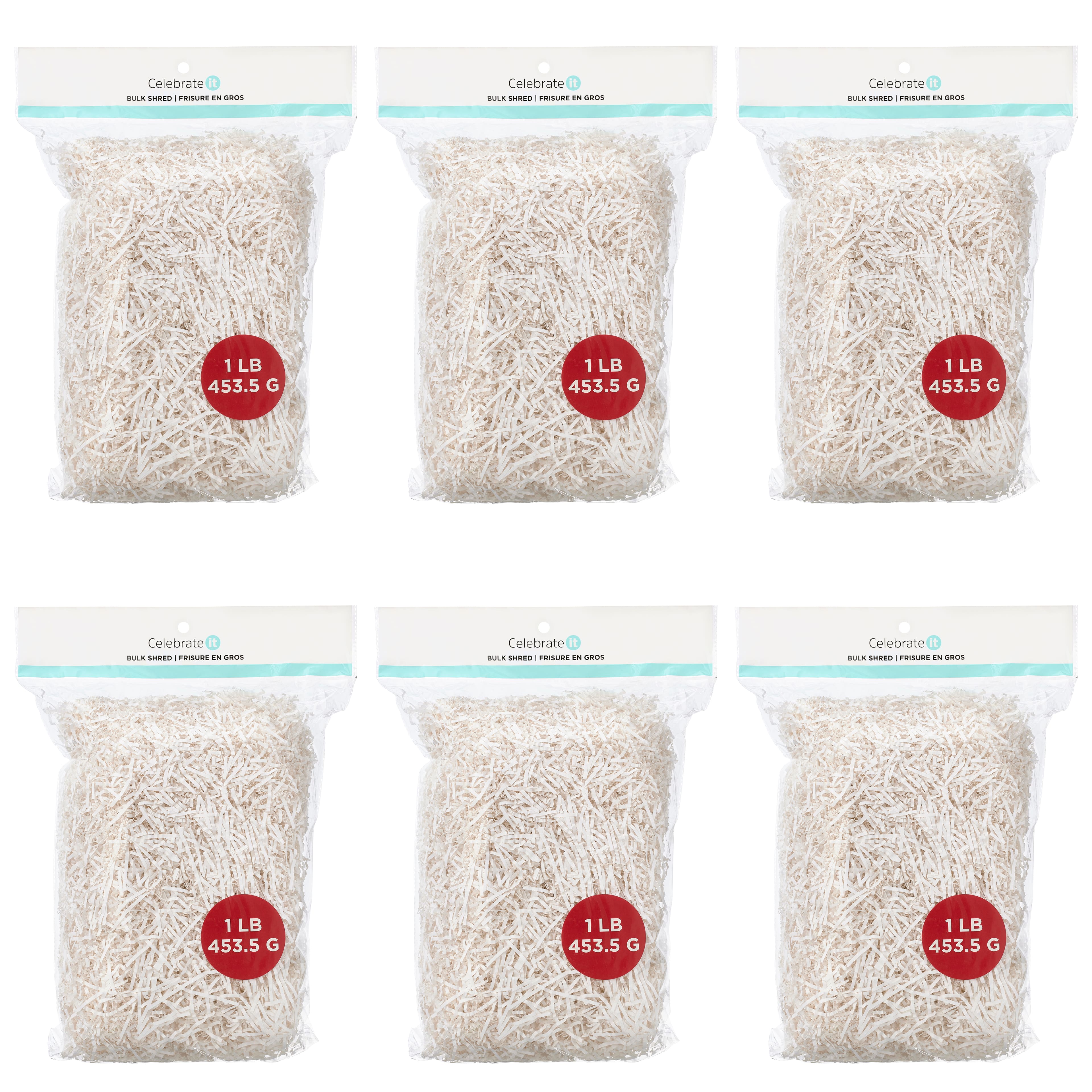 6 Pack: White Paper Shreds by Celebrate It™, 1lb.
